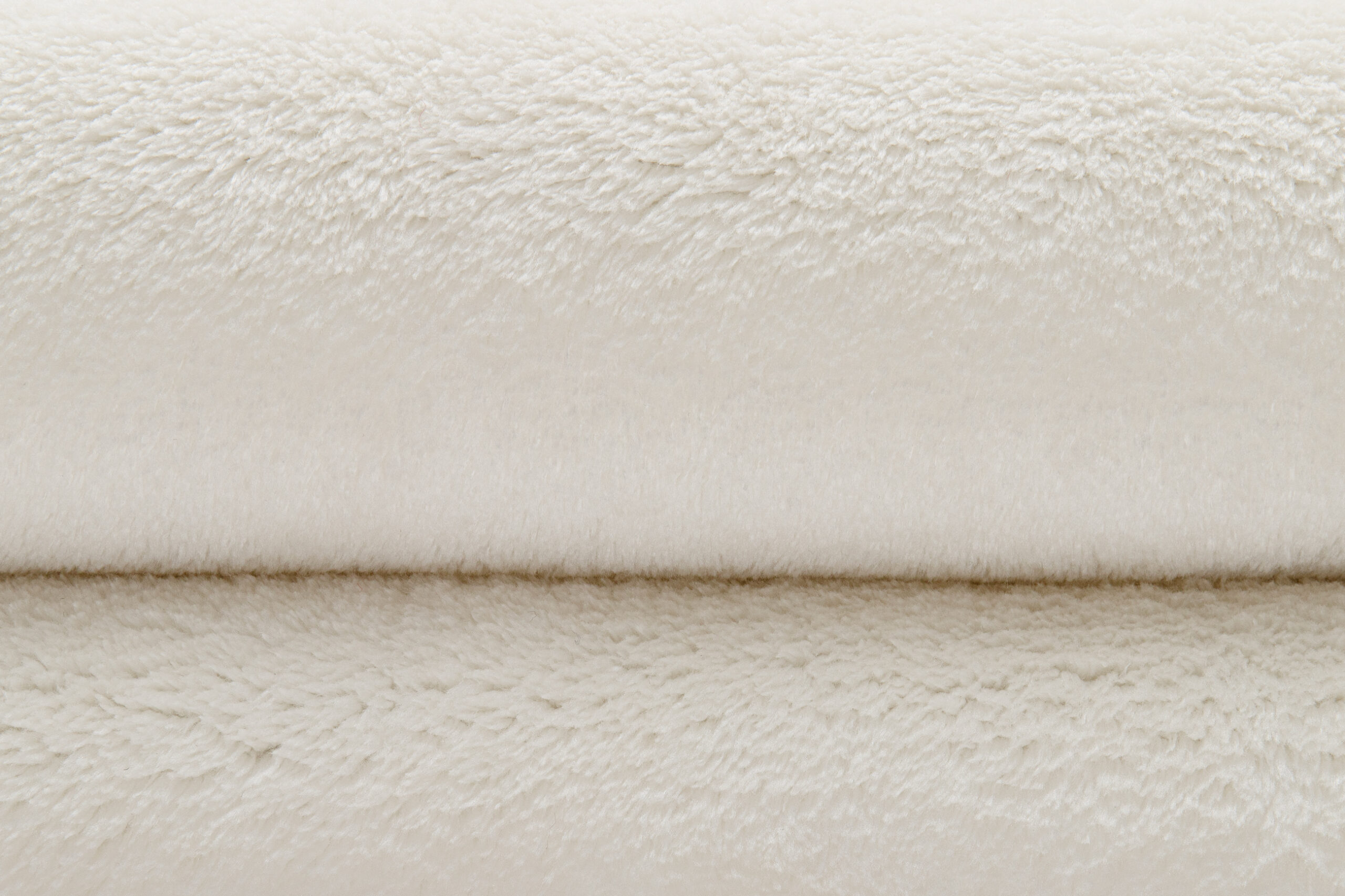 Teppich Cuddle Rund Anti-Rutsch Creme Shaggy