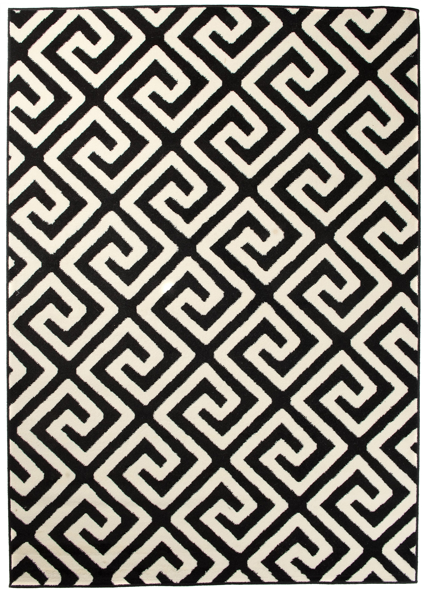 Teppich Dream Kurzflor Schwarz Weiß Modern Griechisch Design