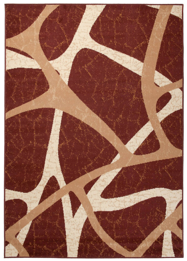 Teppich Dream Modern Kurzflor Creme Braun Meliert Streifen