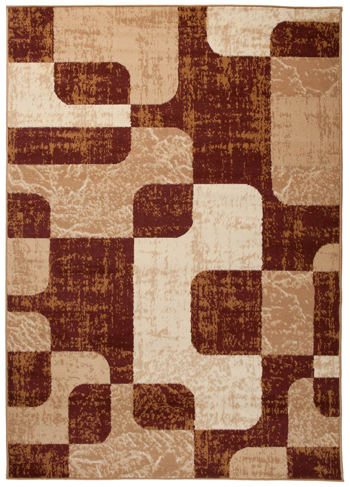 Teppich Dream Modern Kurzflor Braun Beige Figuren Meliert
