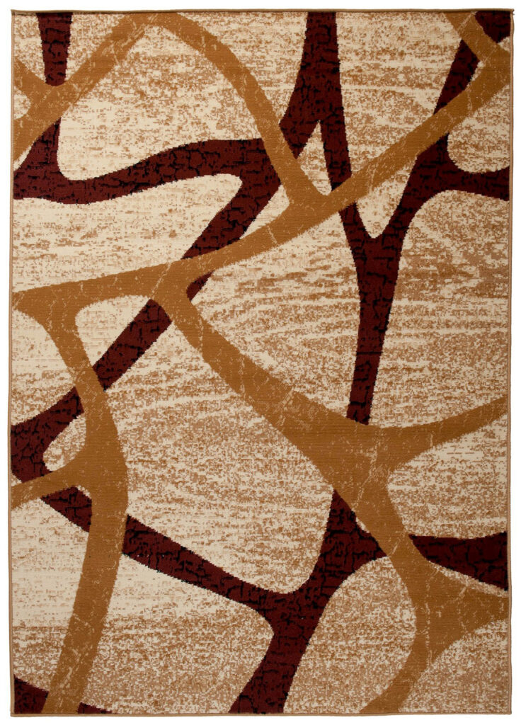 Teppich Dream Kurzflor Modern Braun Beige Streifen Design