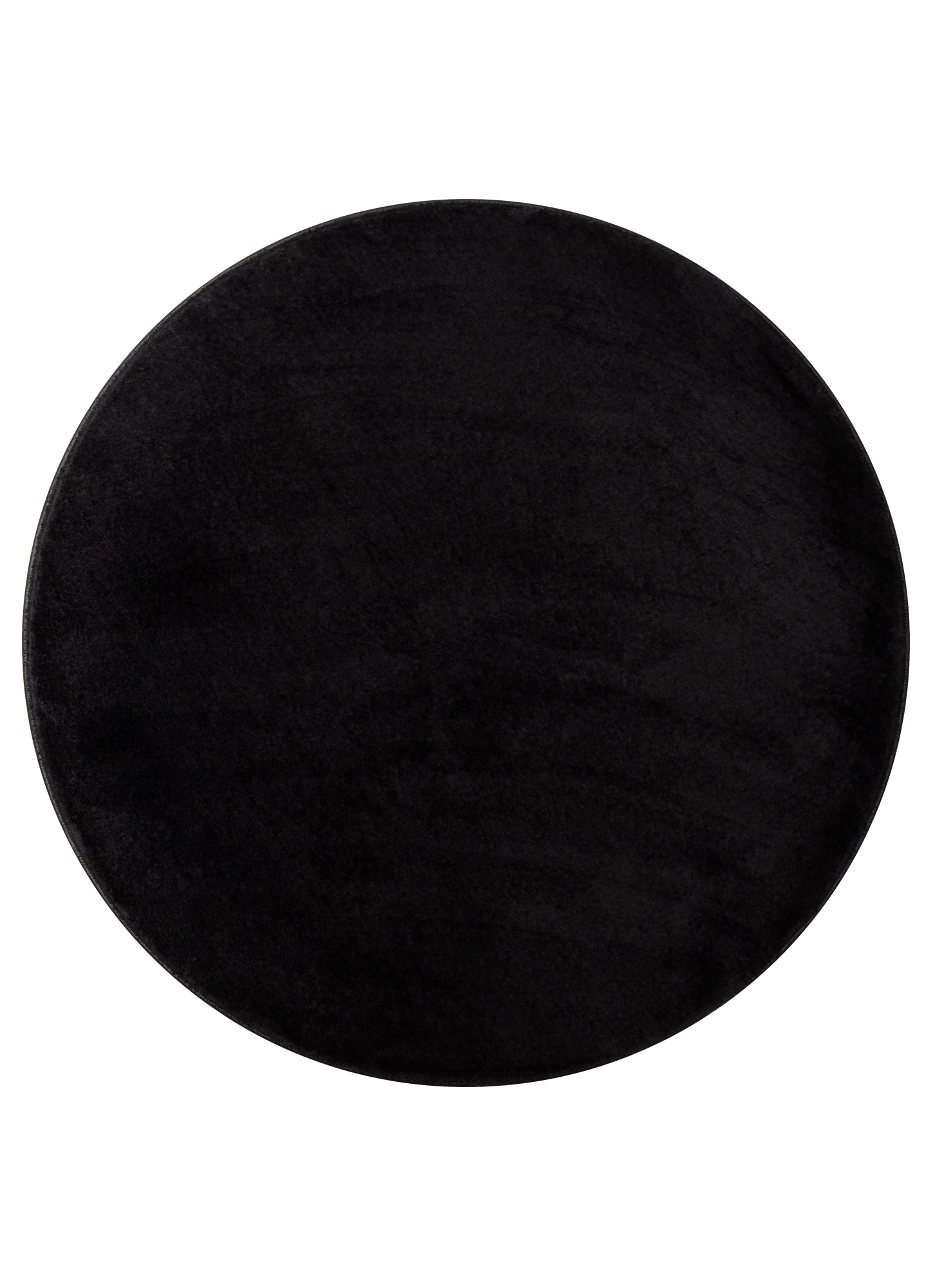 Teppich Cuddle Rund Anti-Rutsch Schwarz Shaggy