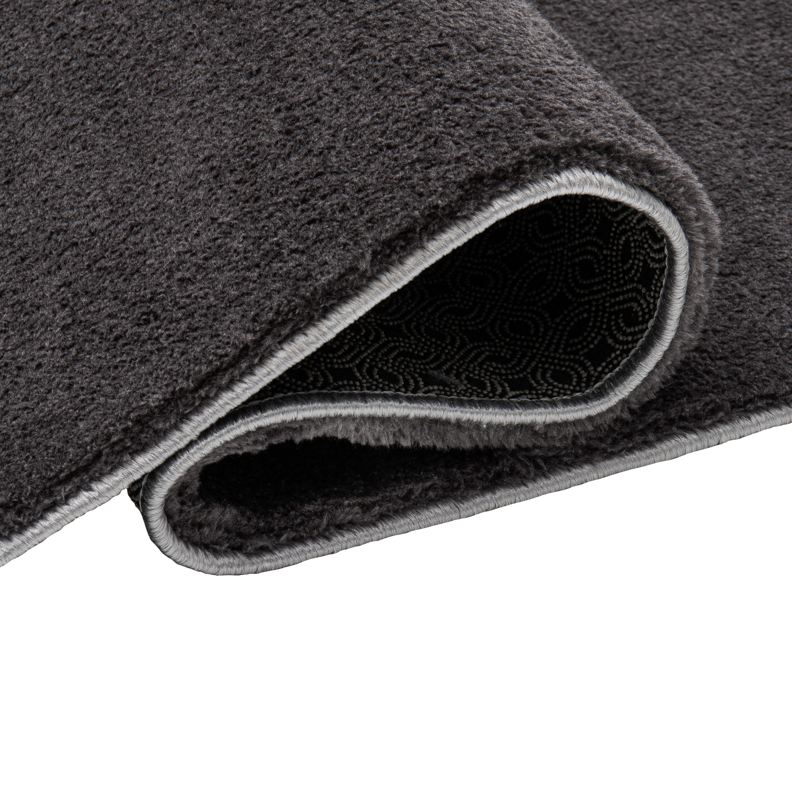 Teppich Cuddle Anti-Rutsch Anthrazit Shaggy
