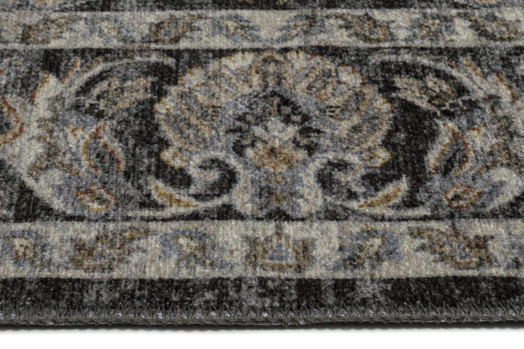 Teppich Ritz Schwarz Grau Floral Ornament