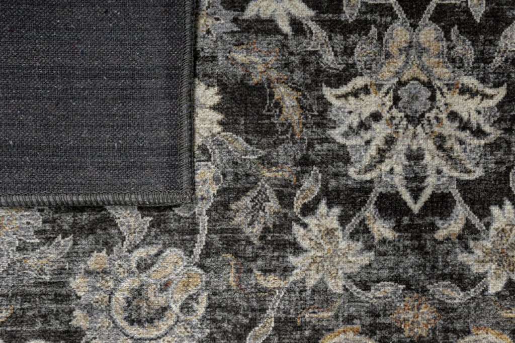 Teppich Ritz Schwarz Grau Floral Ornament