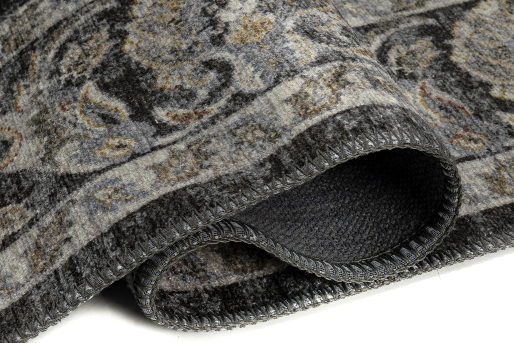 Teppich Ritz Schwarz Grau Floral Ornament