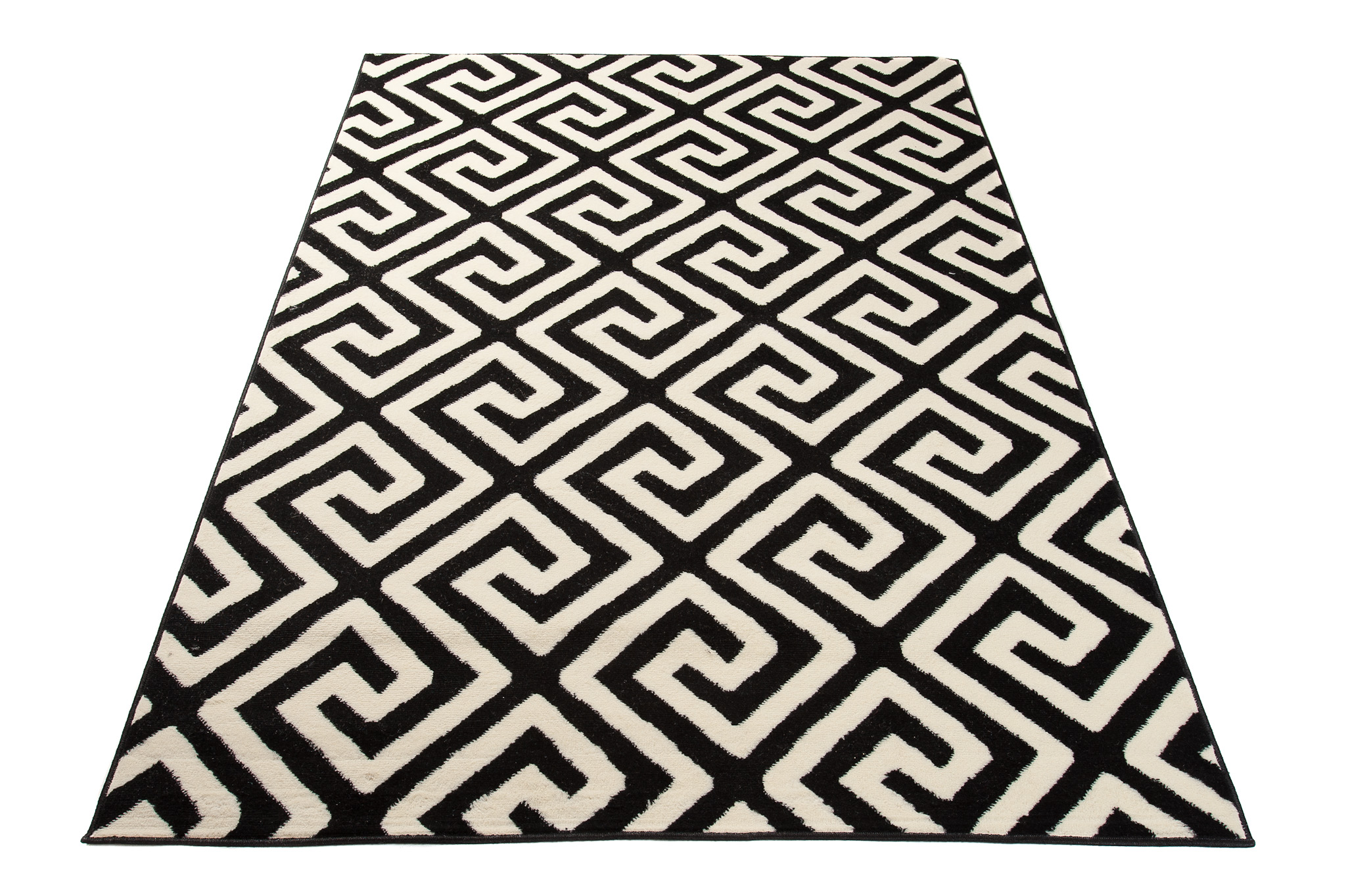 Teppich Dream Kurzflor Schwarz Weiß Modern Griechisch Design
