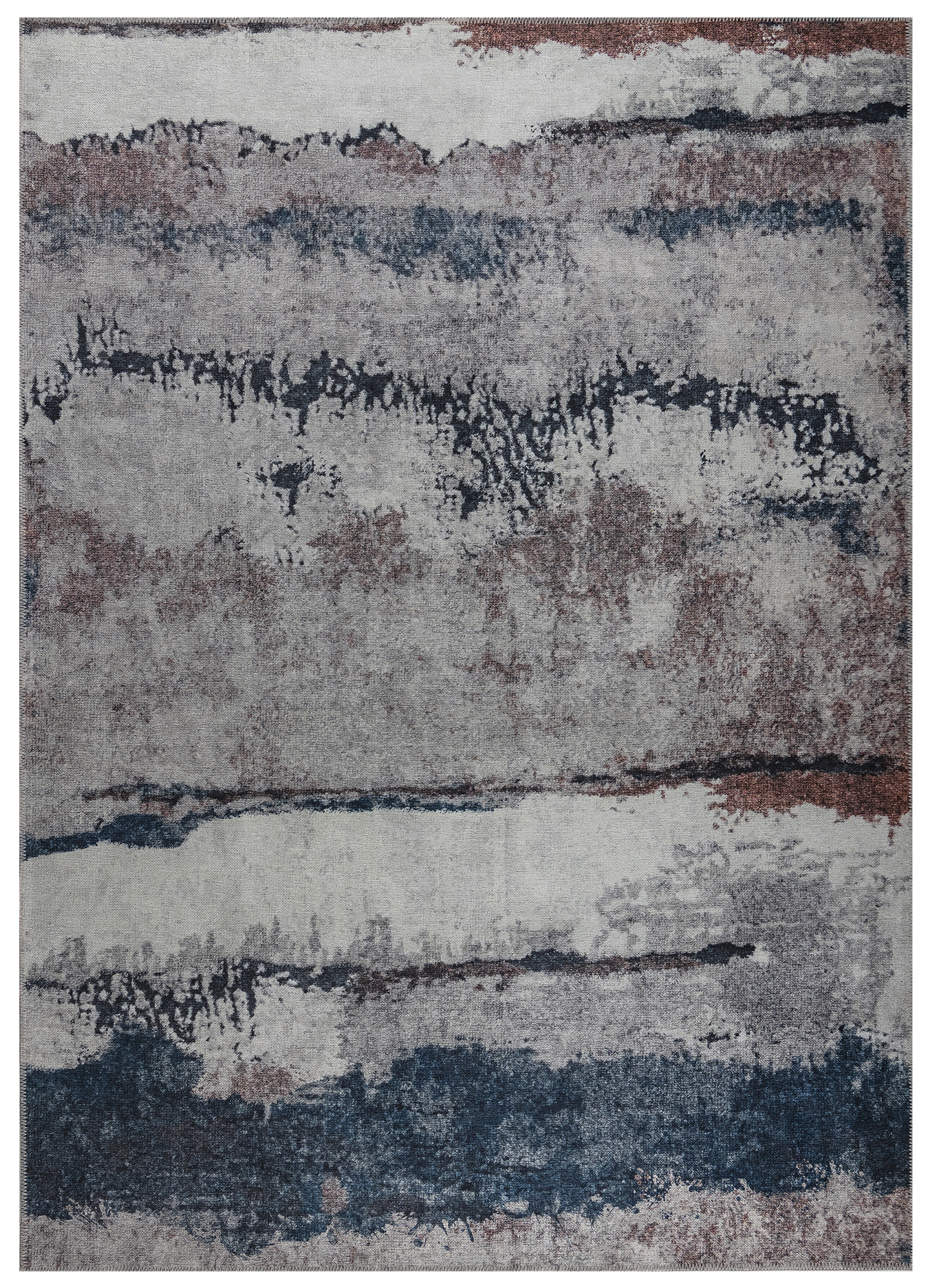 Teppich Ritz Marineblau Grau Abstrakt