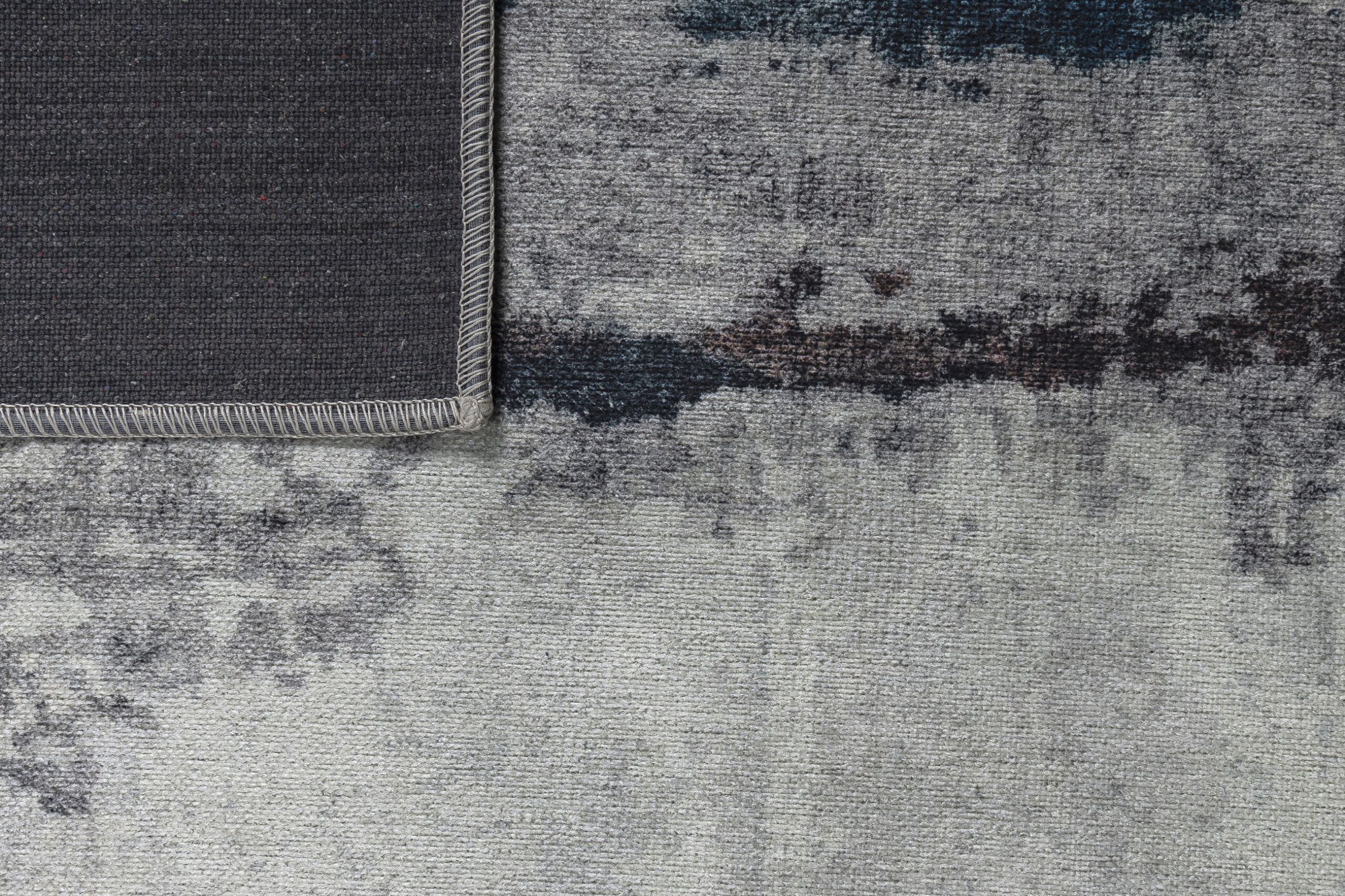Teppich Ritz Marineblau Grau Abstrakt