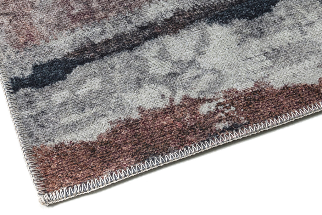 Teppich Ritz Marineblau Grau Abstrakt