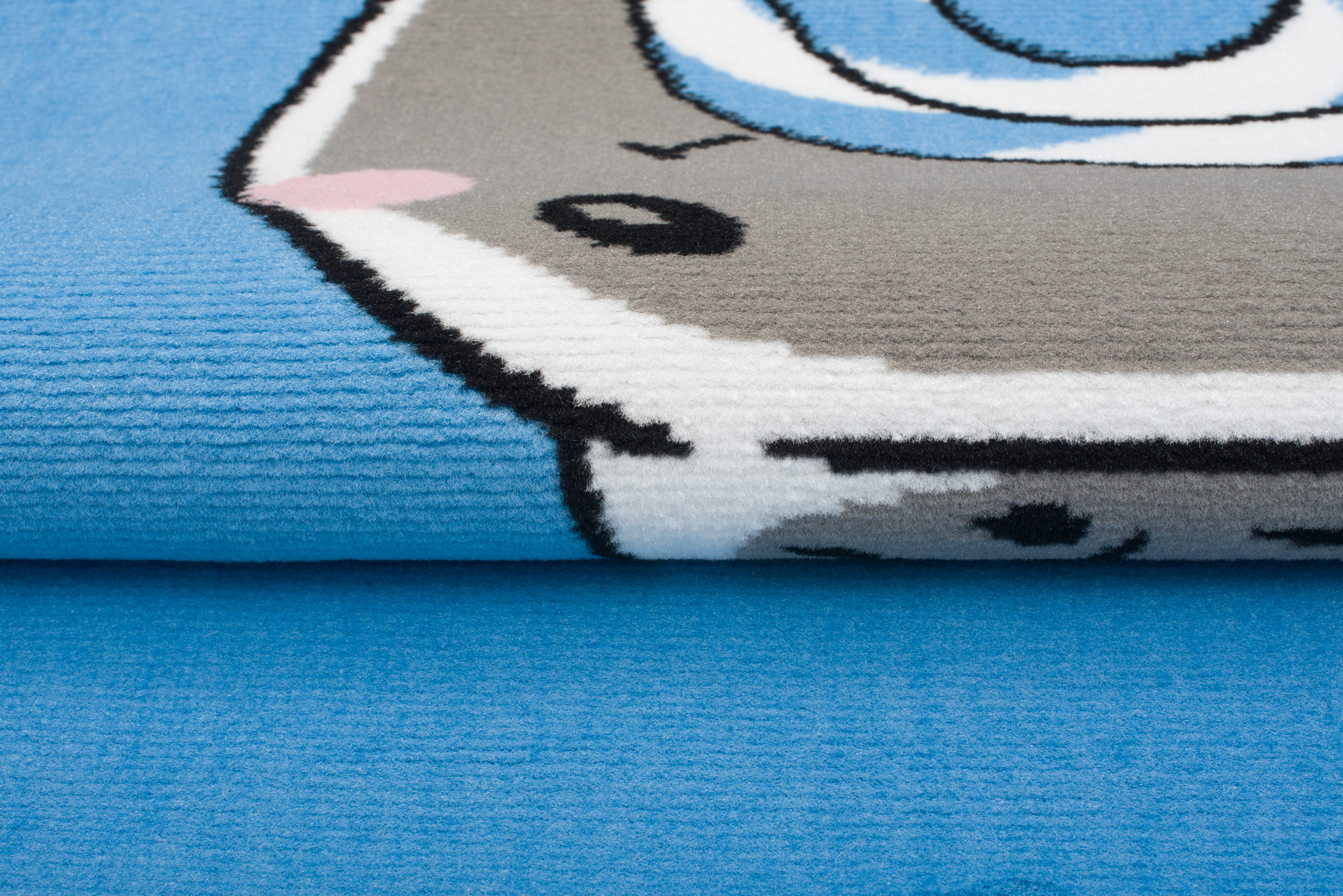 Teppich Jolly Kurzflor Kinderteppich Spielmatte Blau Grau Rosa Hippo