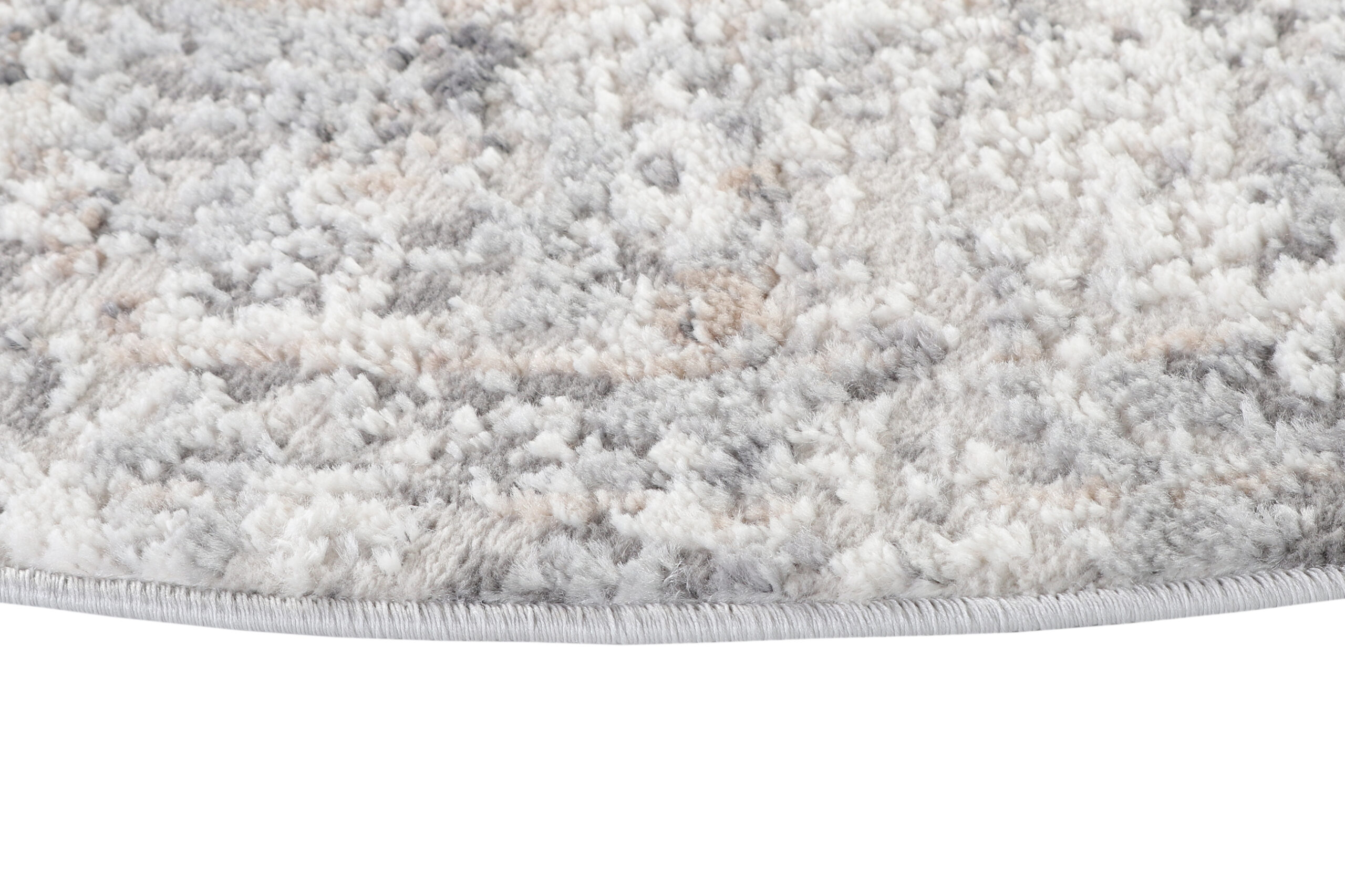 Teppich Valley Rund Dunkelgrau Floral Rosette