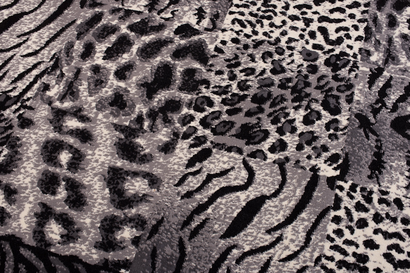 Teppich Dream Modern Kurzflor Grau Creme Afrika Jaguar