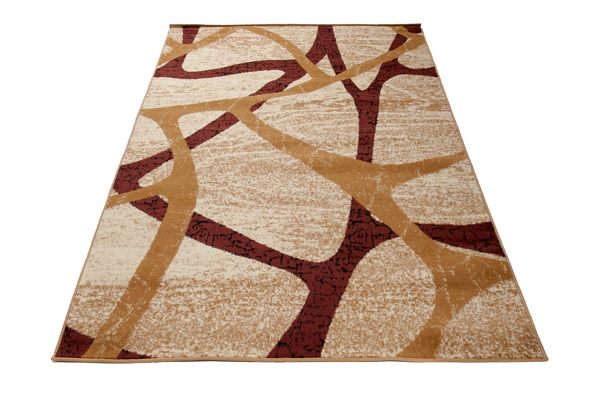 Teppich Dream Kurzflor Modern Braun Beige Streifen Design