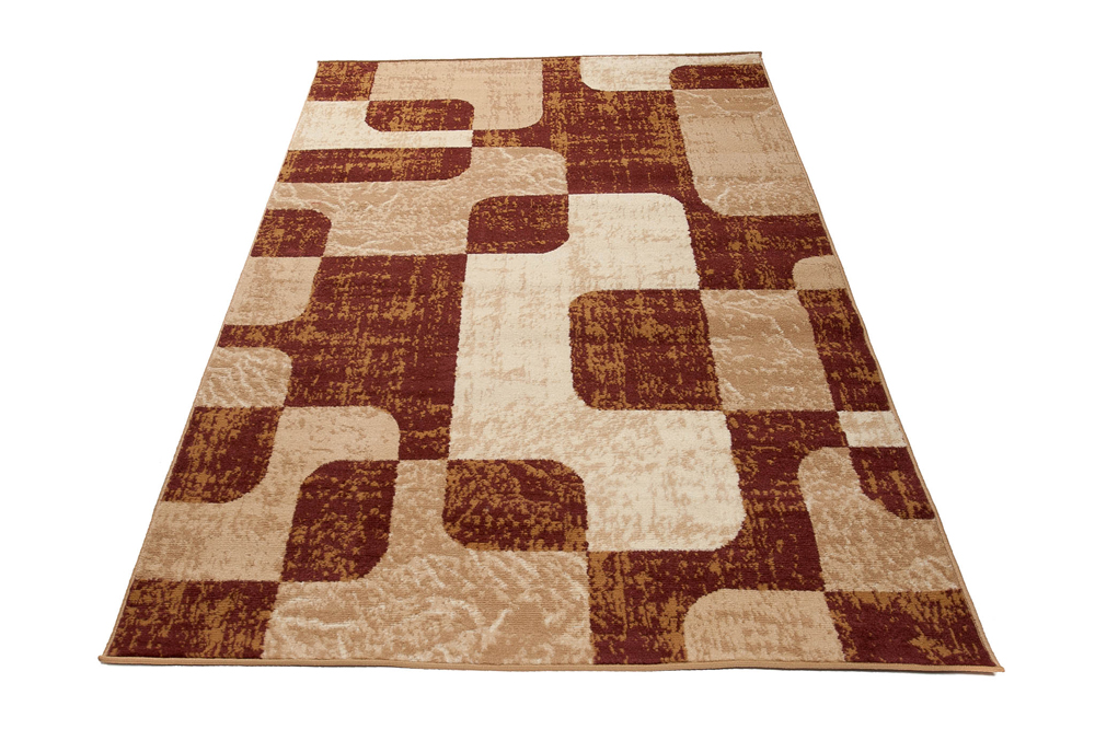 Teppich Dream Modern Kurzflor Braun Beige Figuren Meliert