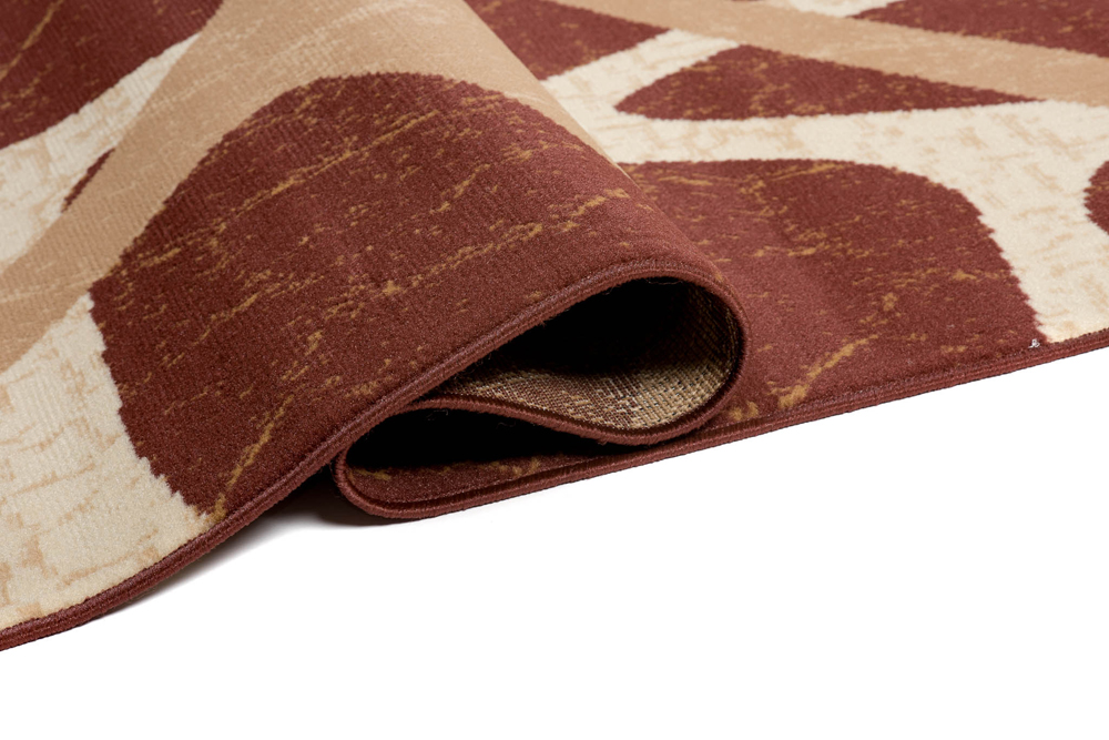 Teppich Dream Modern Kurzflor Creme Braun Meliert Streifen
