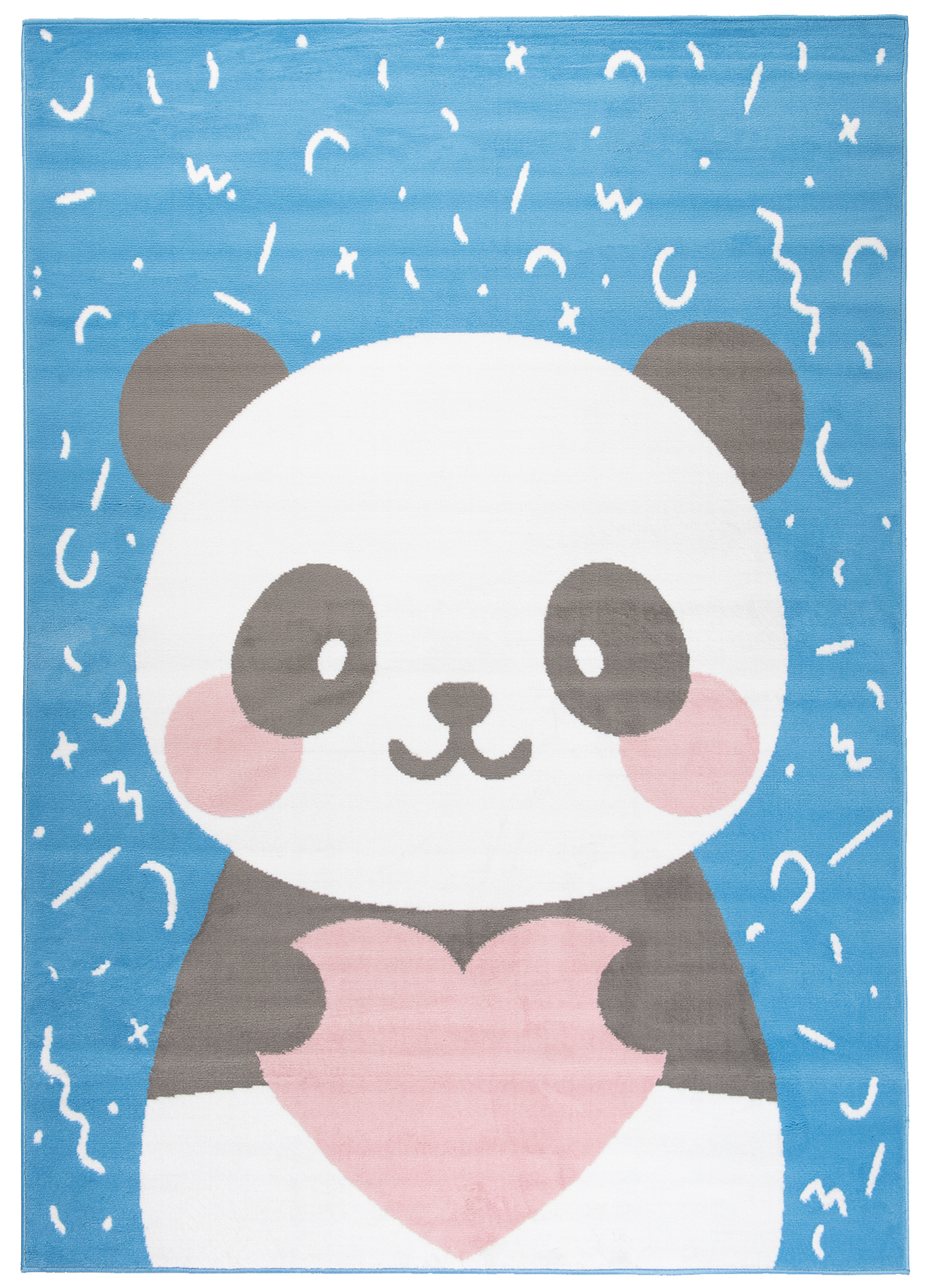 Teppich Jolly Kurzflor Kinderteppich Spielmatte Blau Grau Rosa Panda