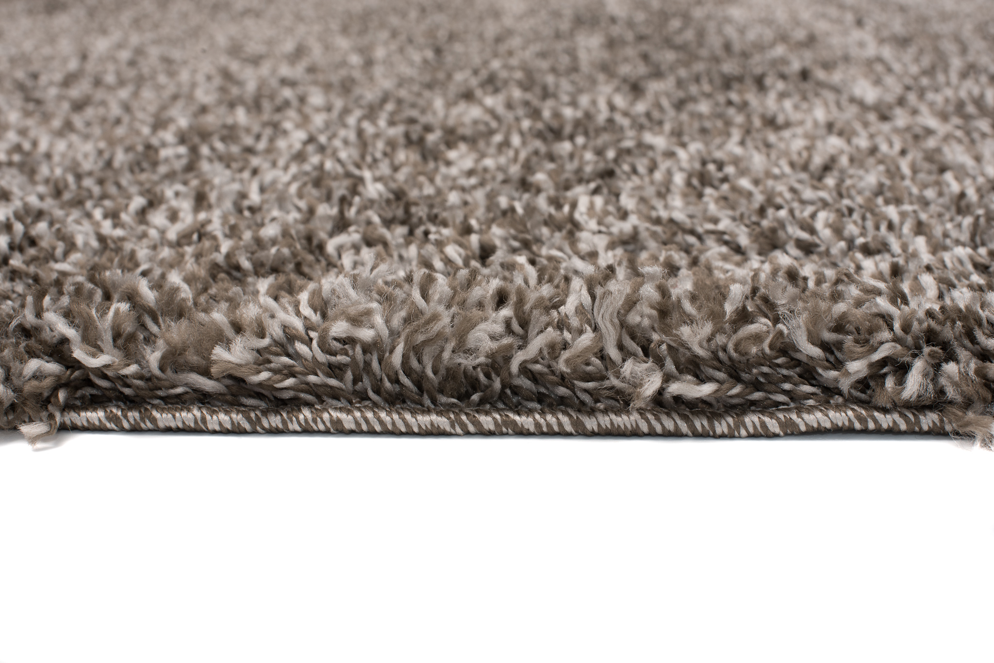 Teppich Essence Quadratisch Shaggy Taupe Grau Melange