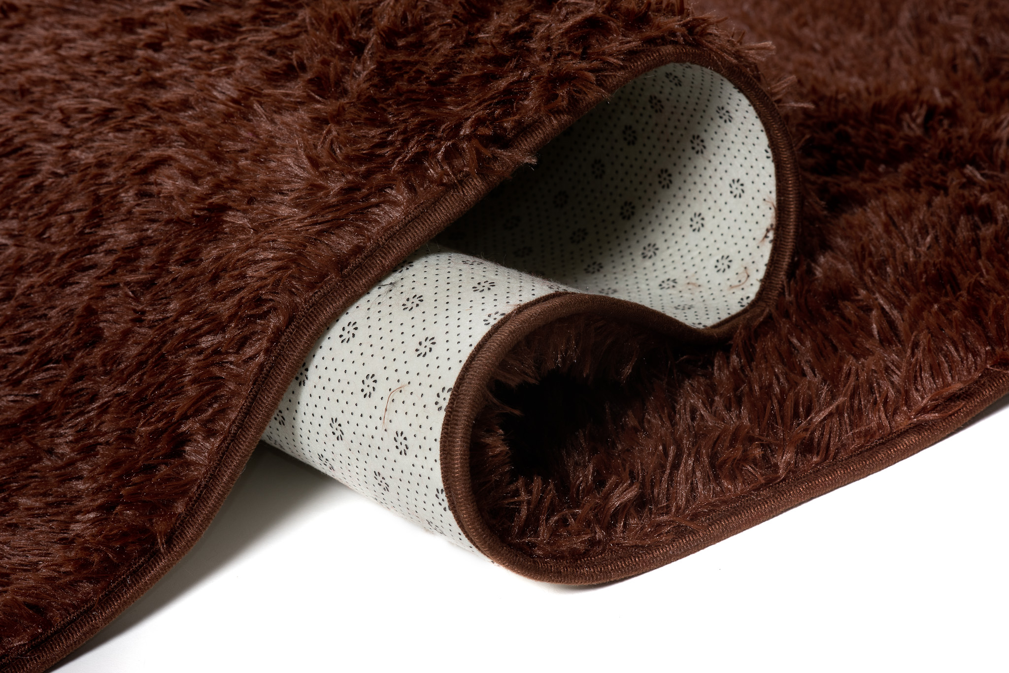Teppich Silk Braun Rutschfest Shaggy