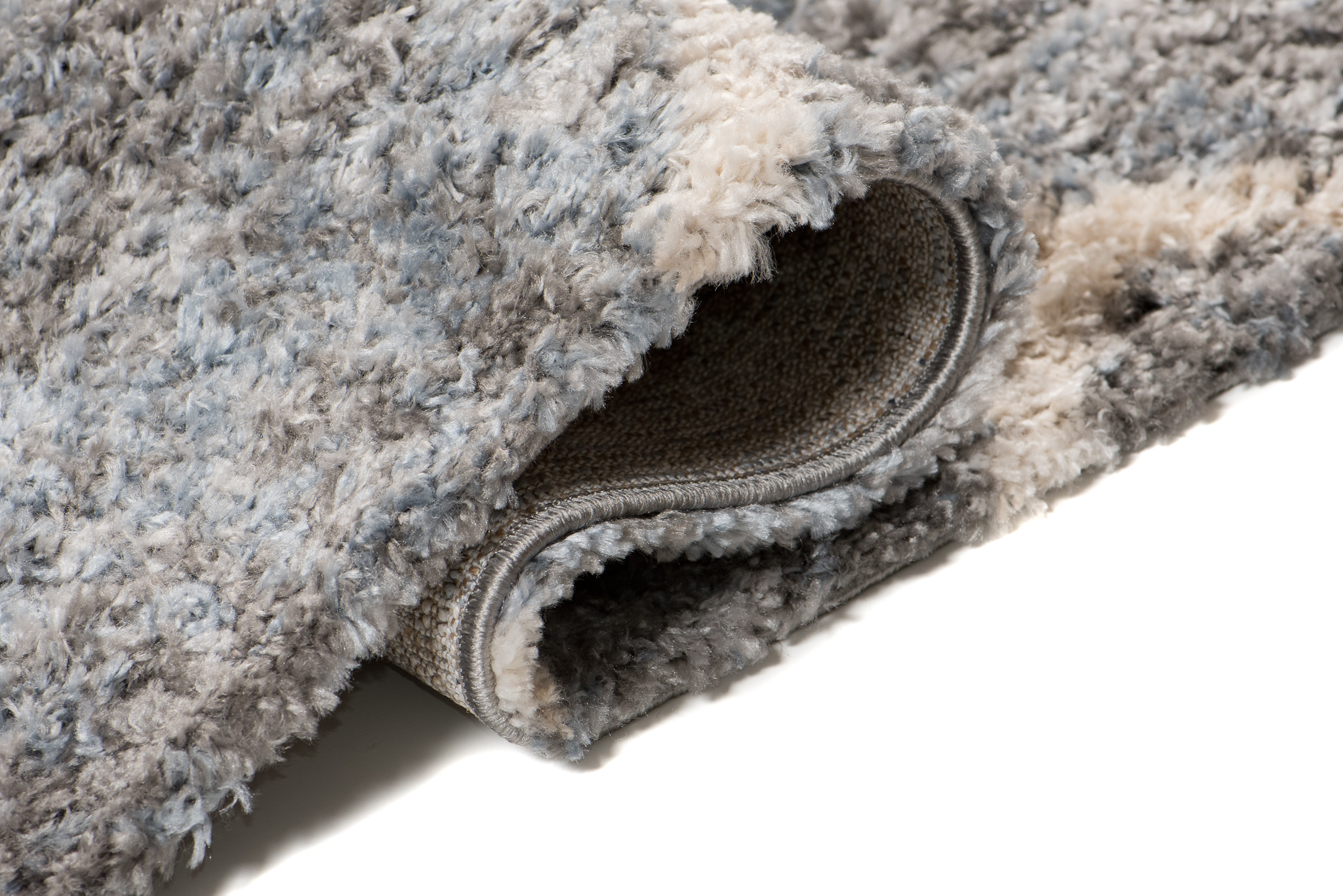 Teppich Versay Dunkelgrau Creme Zick-Zack mit Fransen
