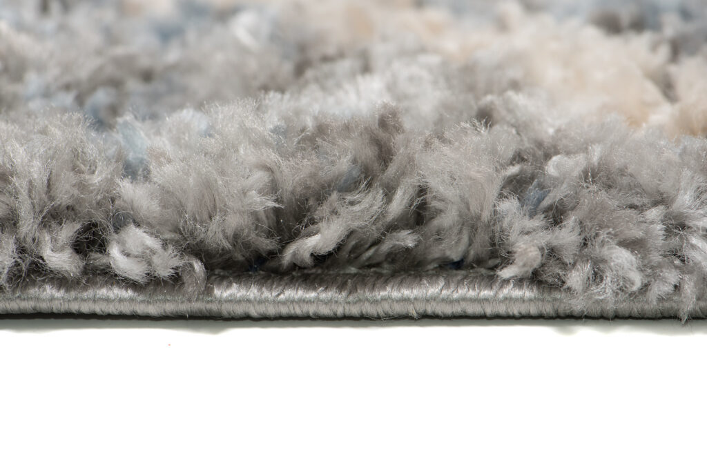 Teppich Versay Grau Creme Rhomben mit Fransen