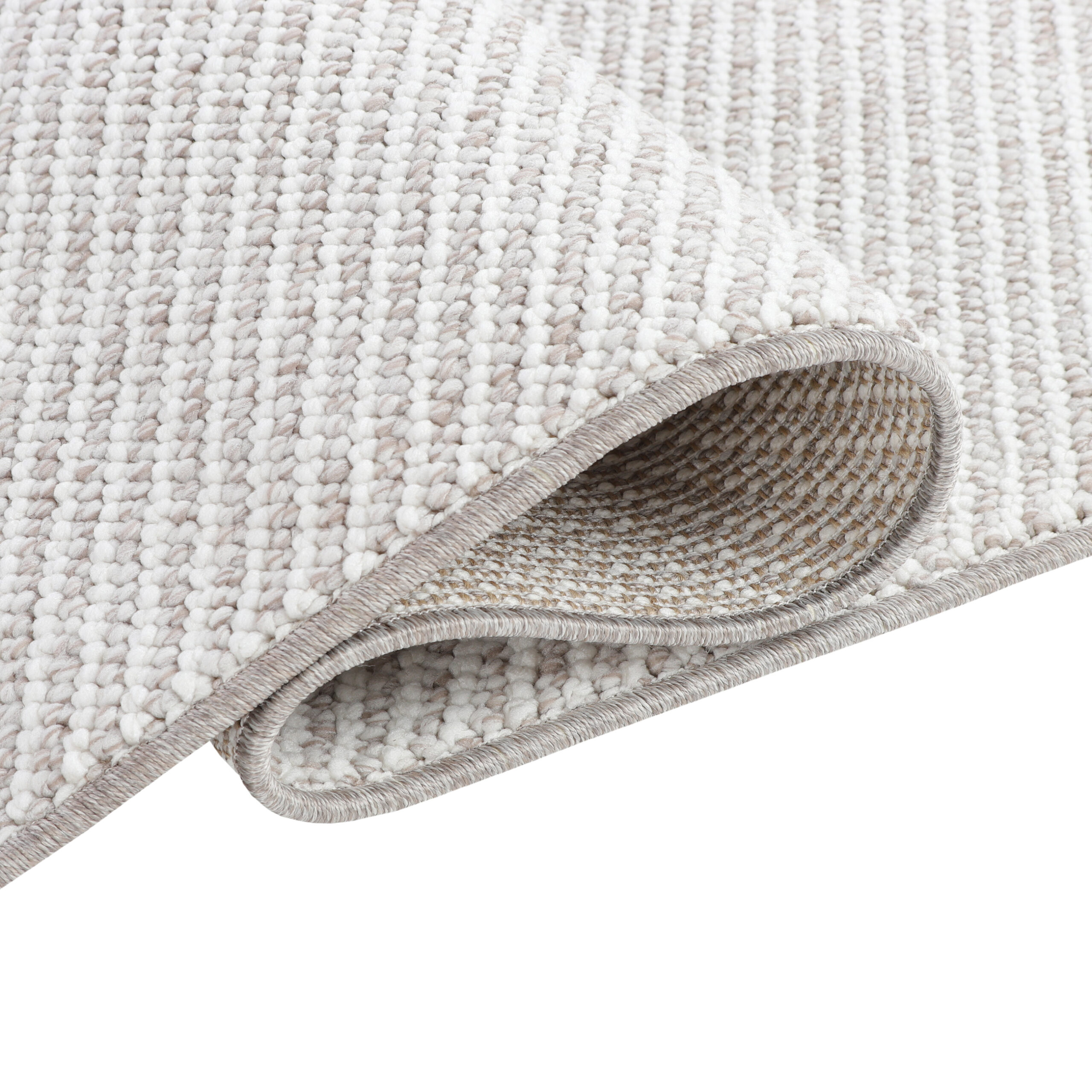 Teppich Agra Beige Modern mit Fransen