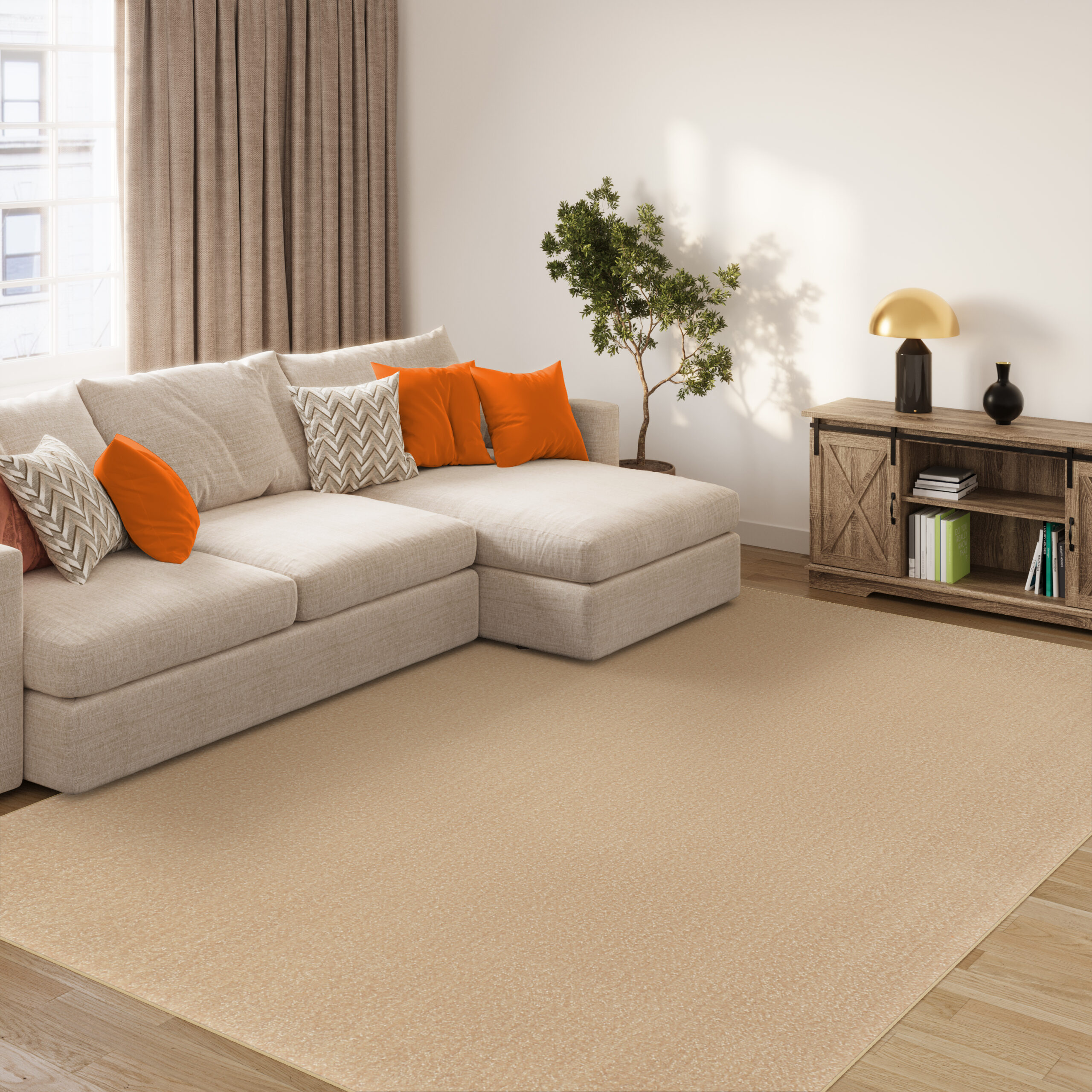 Teppich Mono Indoor Outdoor Beige