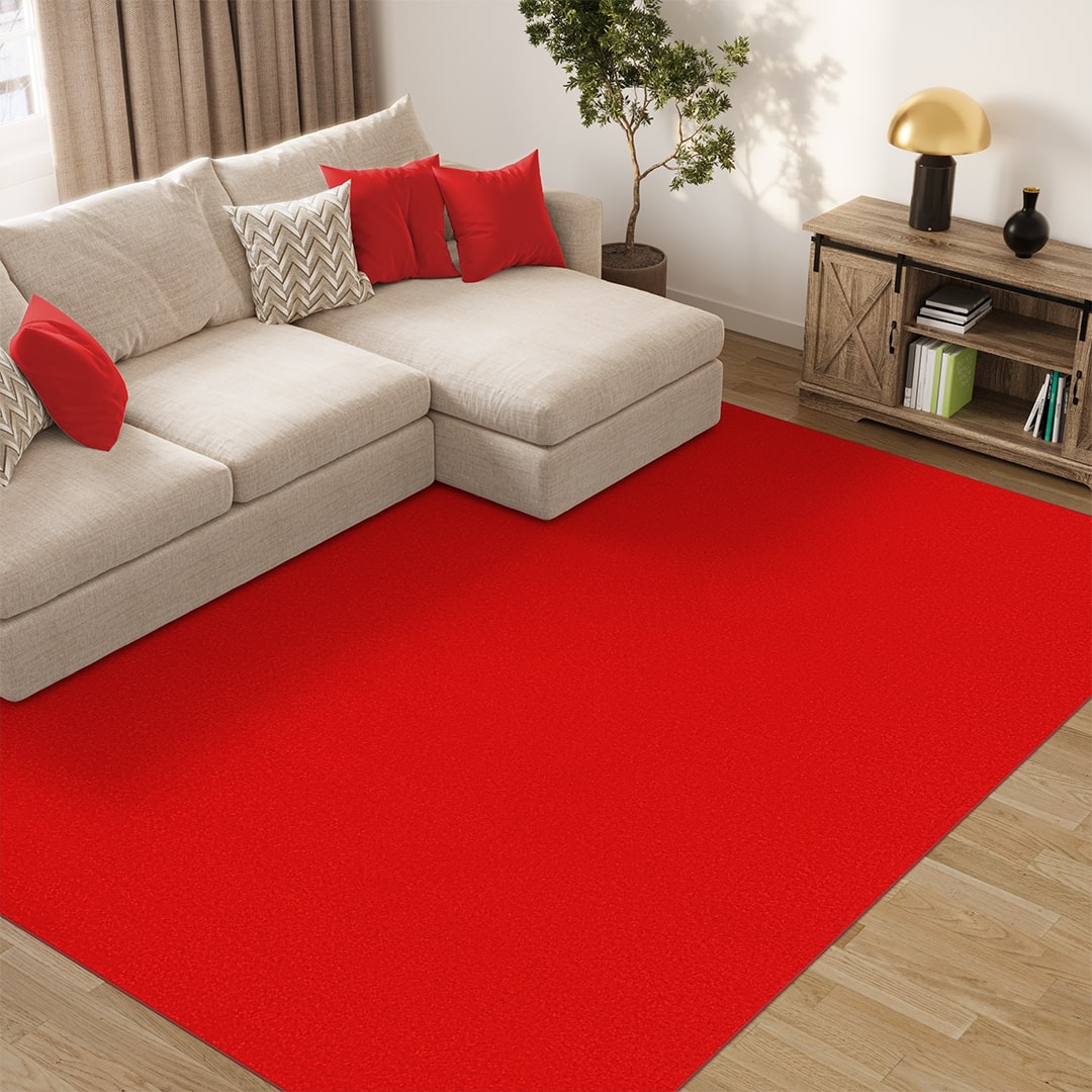 Teppich Mono Indoor Outdoor Rot