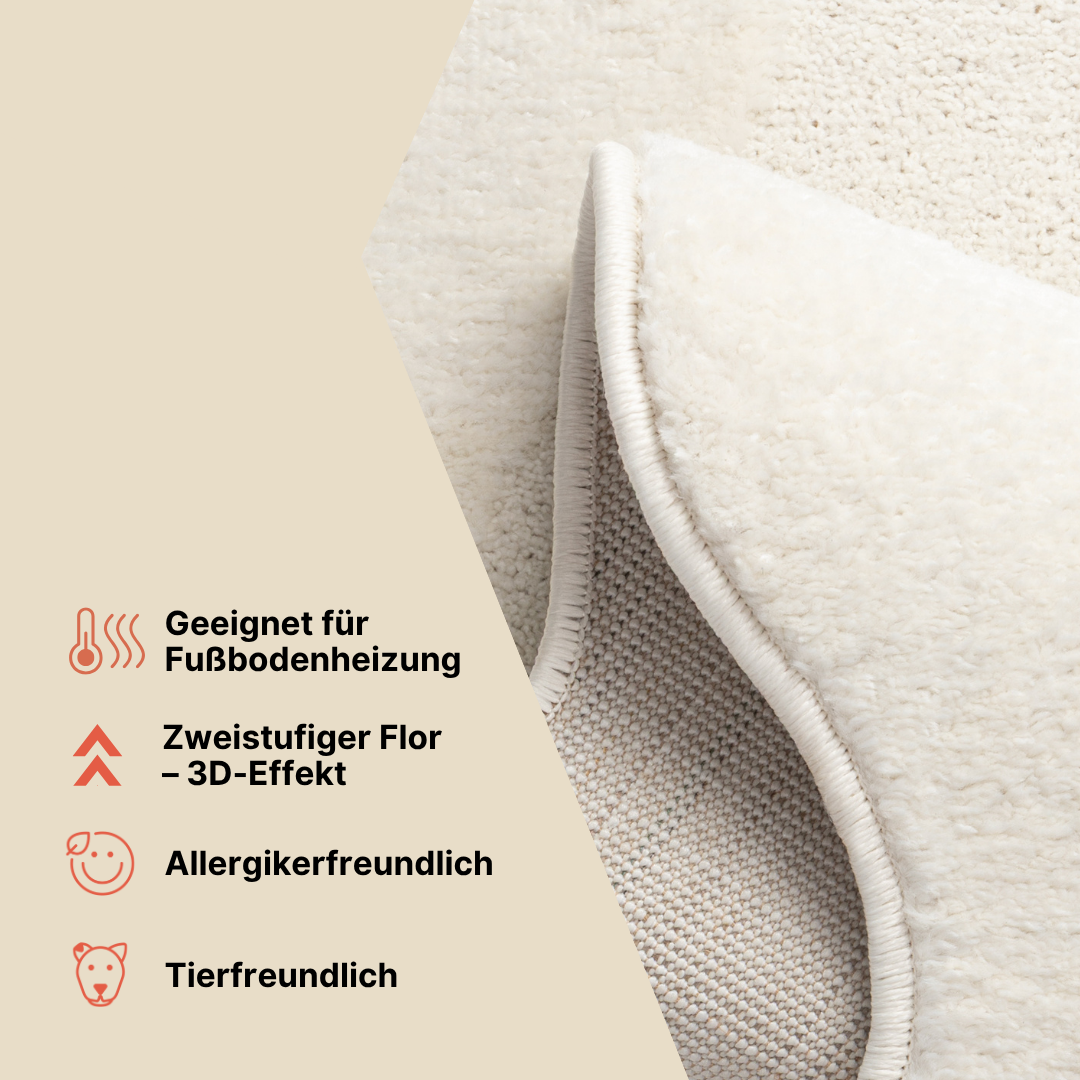 Teppich Terra Creme Unregelmäßige Form