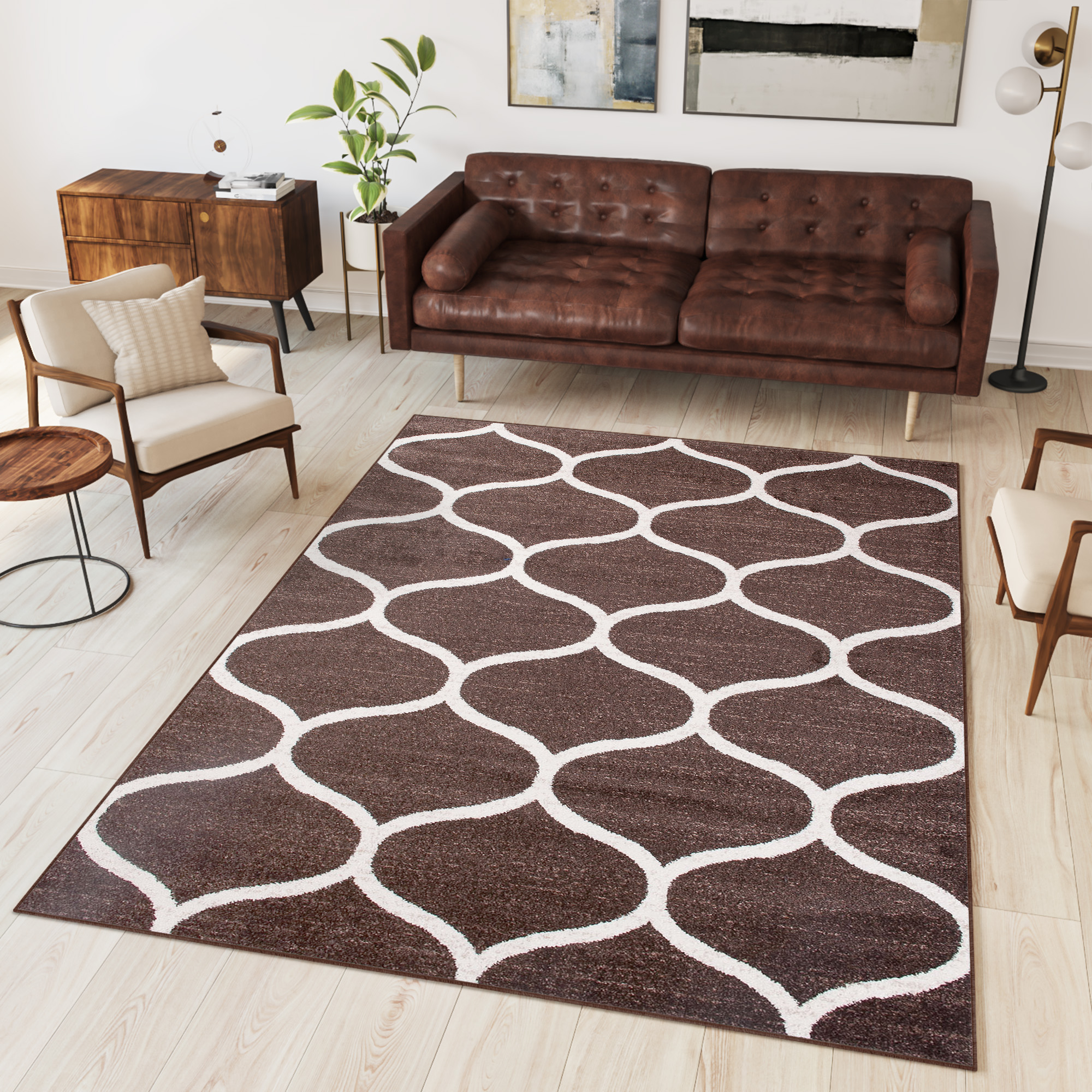 Teppich Sari Braun Trellis