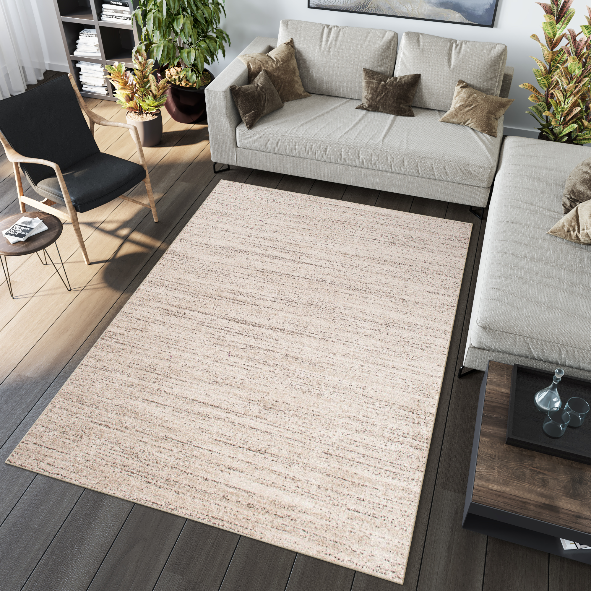 Teppich Sari Creme Meliert