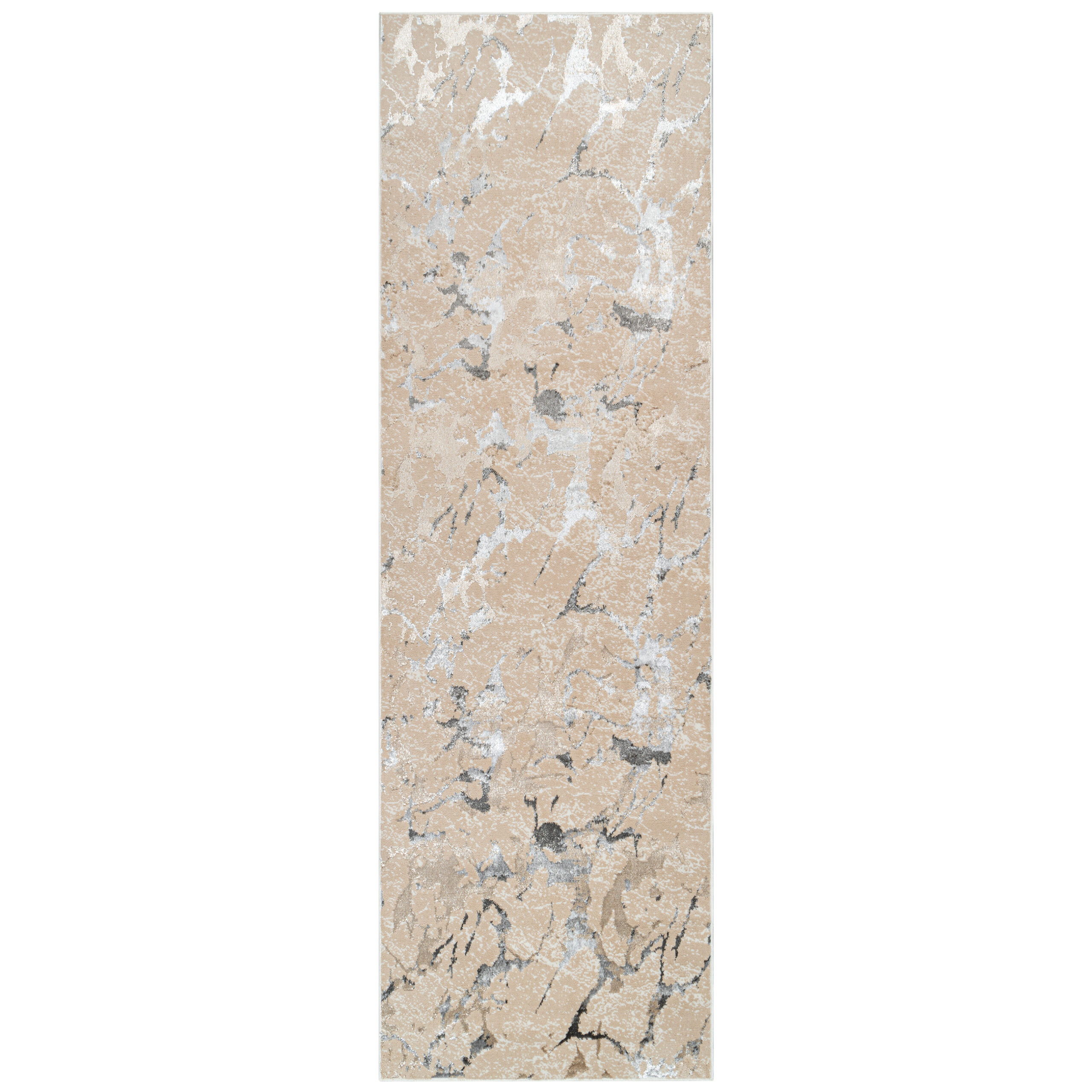Teppichläufer Crystal Beige Grau Modern