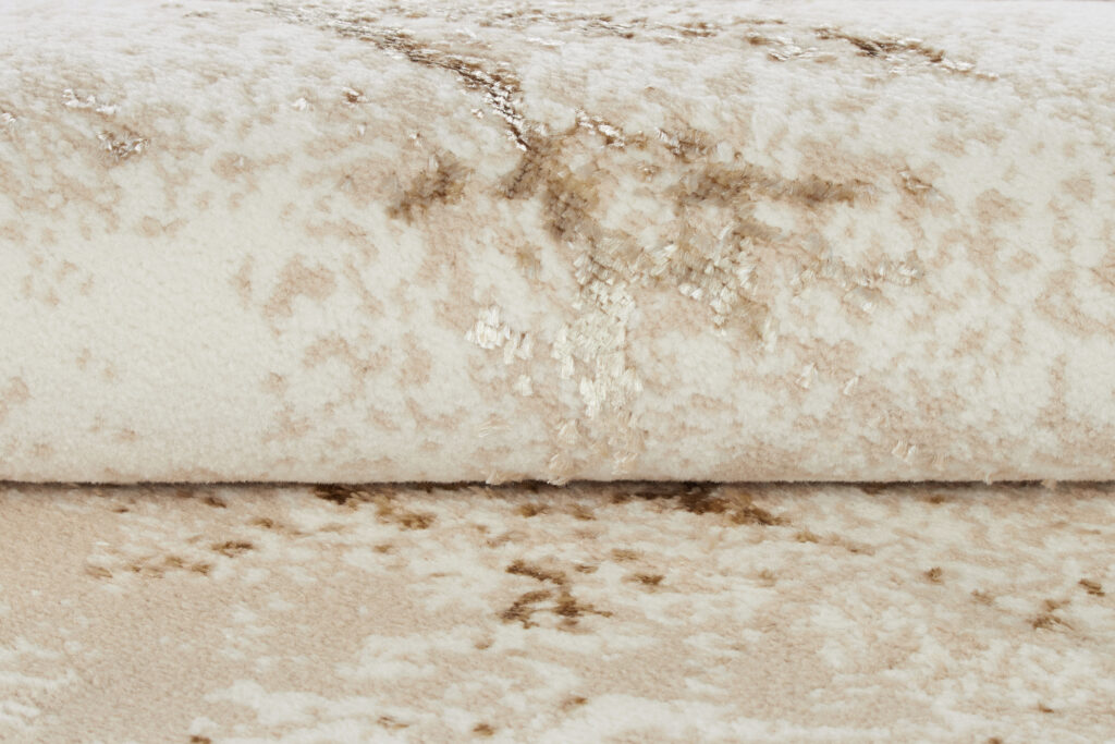 Teppich Crystal Rund Braun Beige Marmor