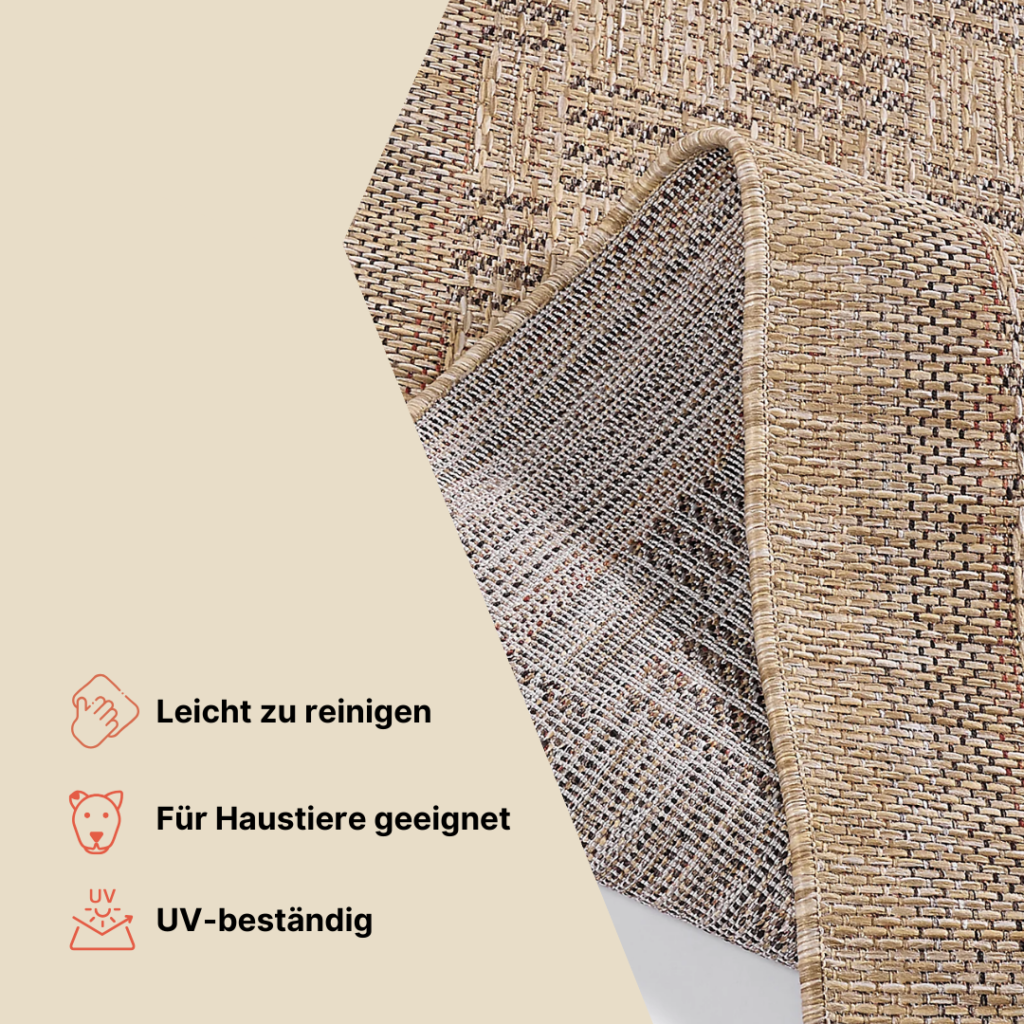 Outdoor-Teppich Yucana Beige Vintage