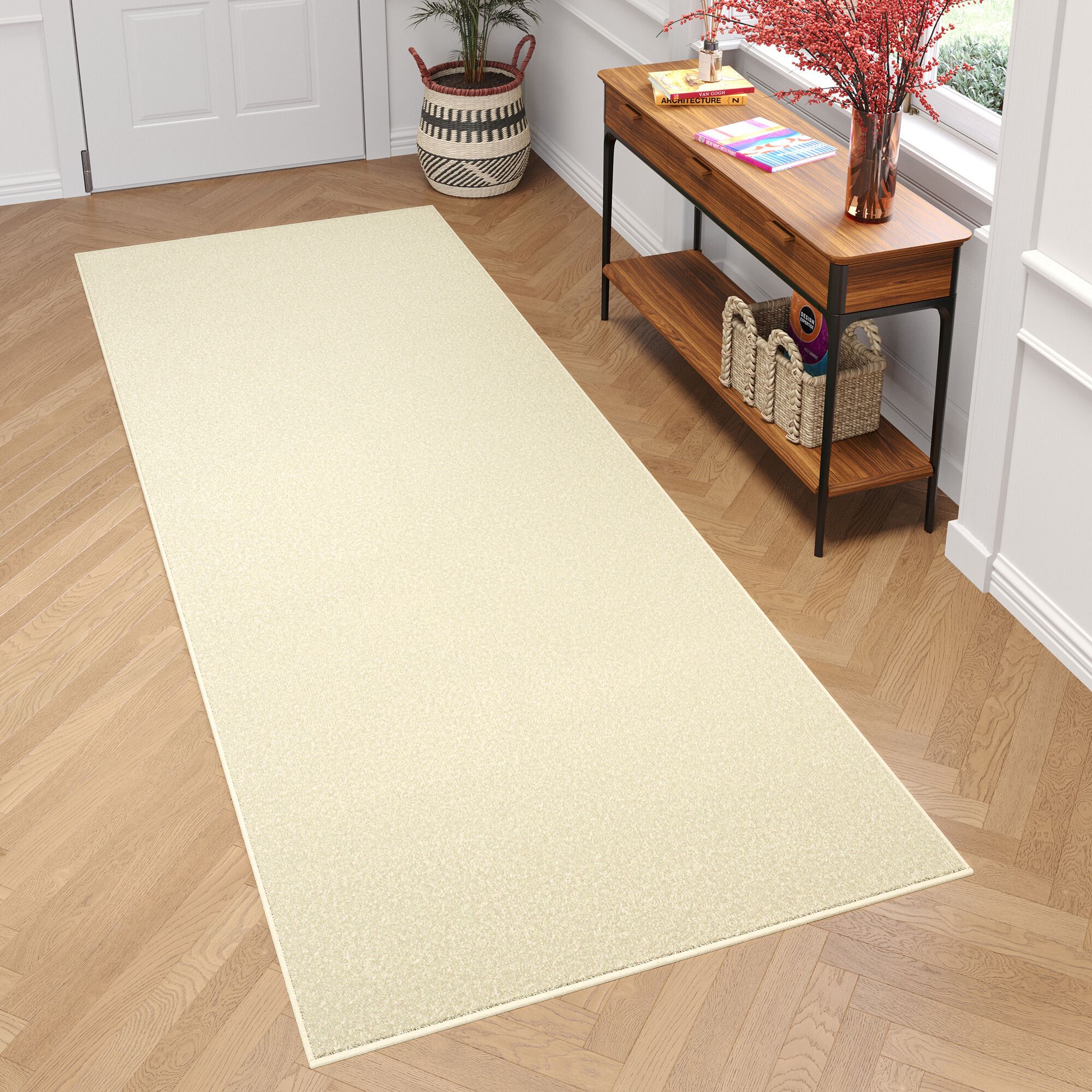 Teppichläufer Mono Indoor Outdoor Creme