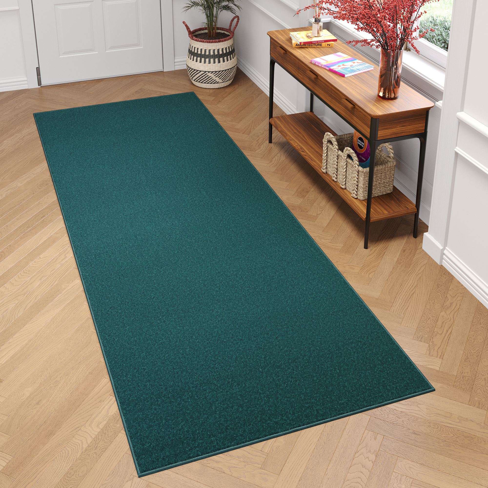 Teppichläufer Mono Indoor Outdoor Türkis