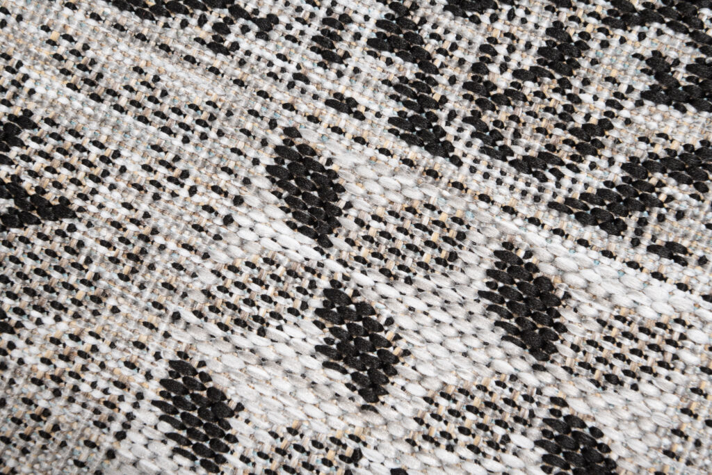 Teppichläufer Melissa Grau Schwarz Mosaik Indoor Outdoor