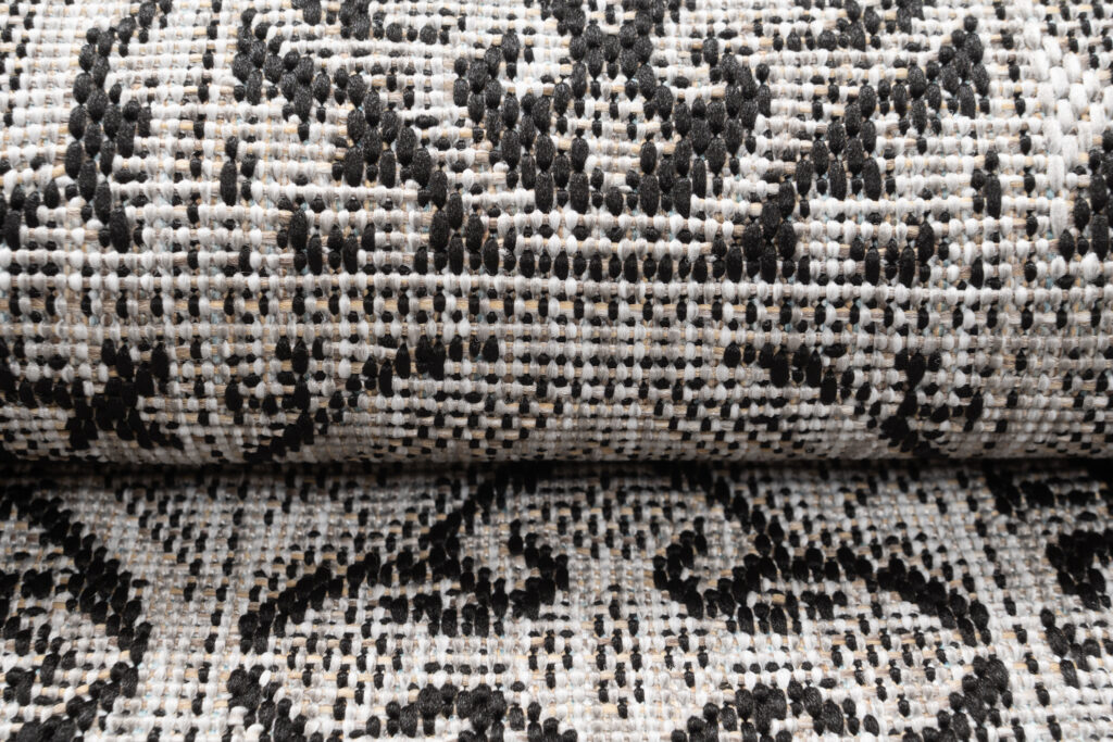 Teppichläufer Melissa Grau Schwarz Mosaik Indoor Outdoor
