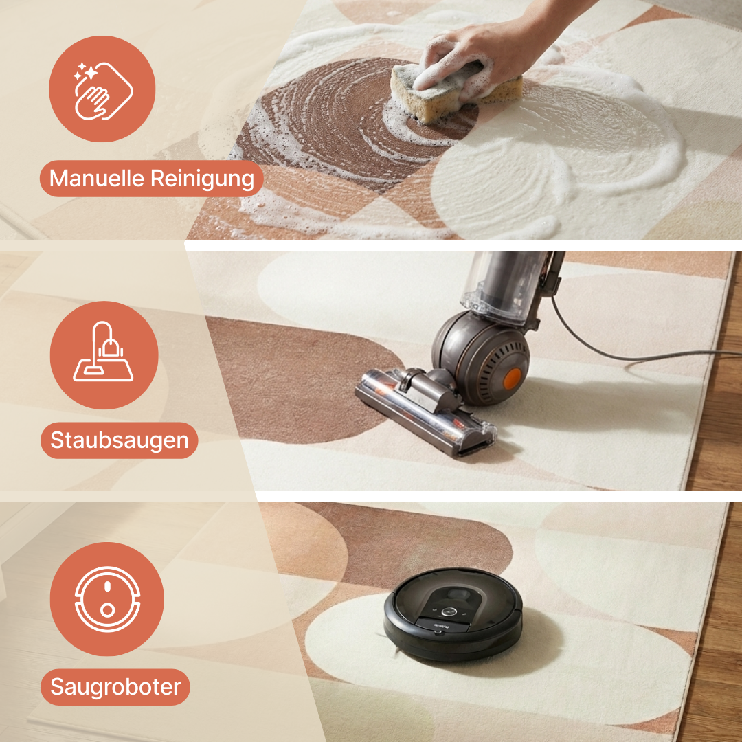 Teppich Wisp Mit Unregelmäßiger Form Beige Linien