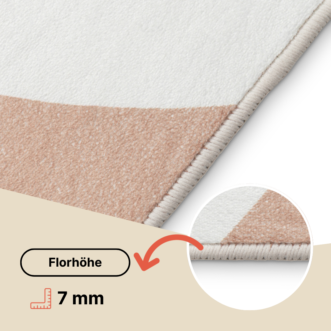Teppich Wisp Mit Unregelmäßiger Form Beige Linien