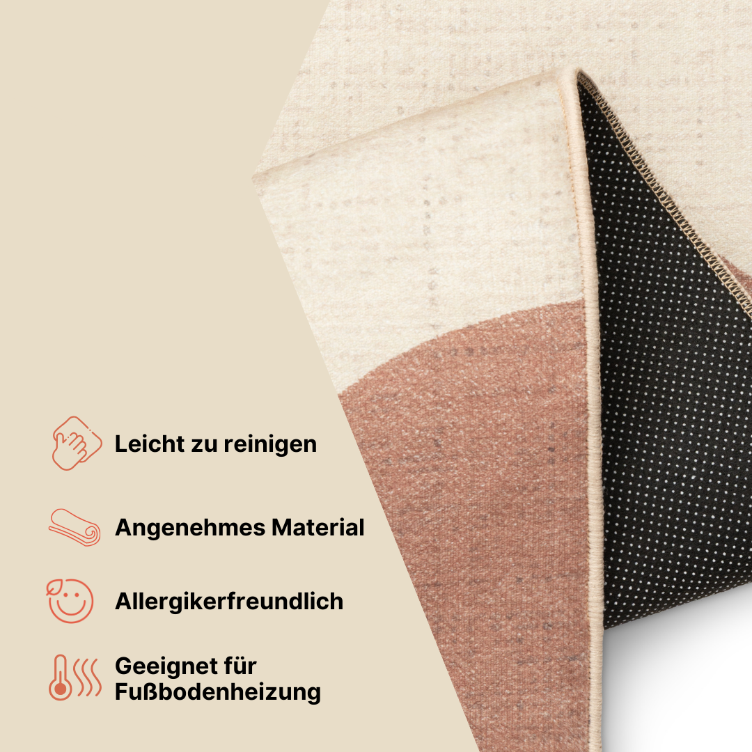 Teppich Wisp Beige Pastell Geometrisch