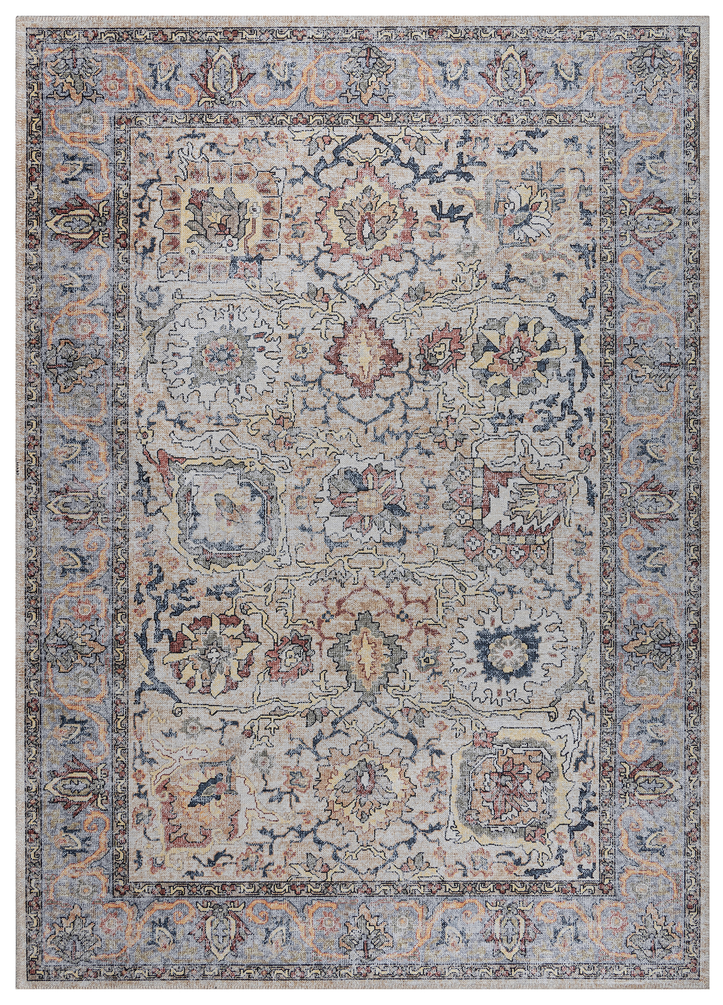 Teppich Dubai Mehrfarbig Ornamente Rutschfest