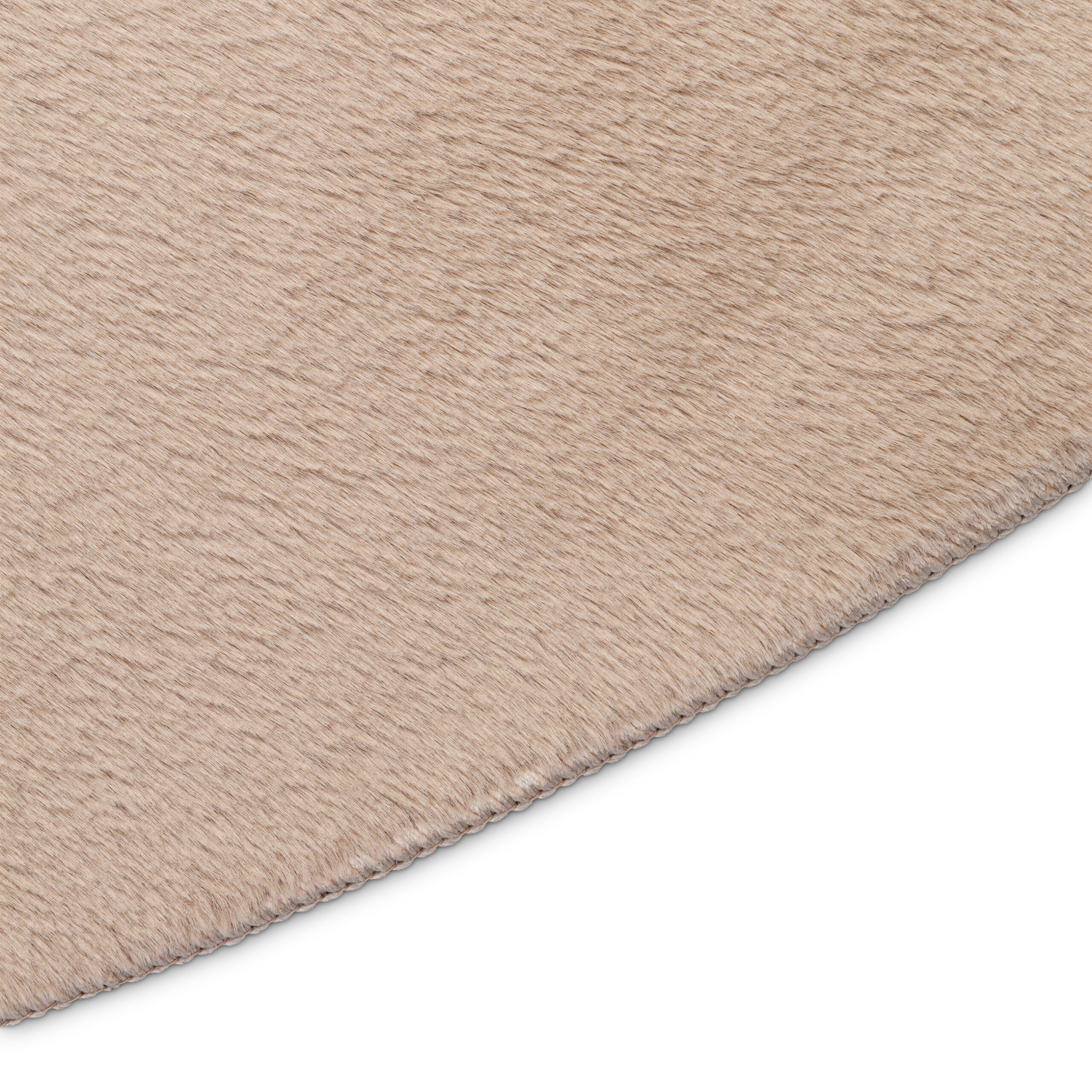 Teppich Lumi Rund Beige Rutschfest