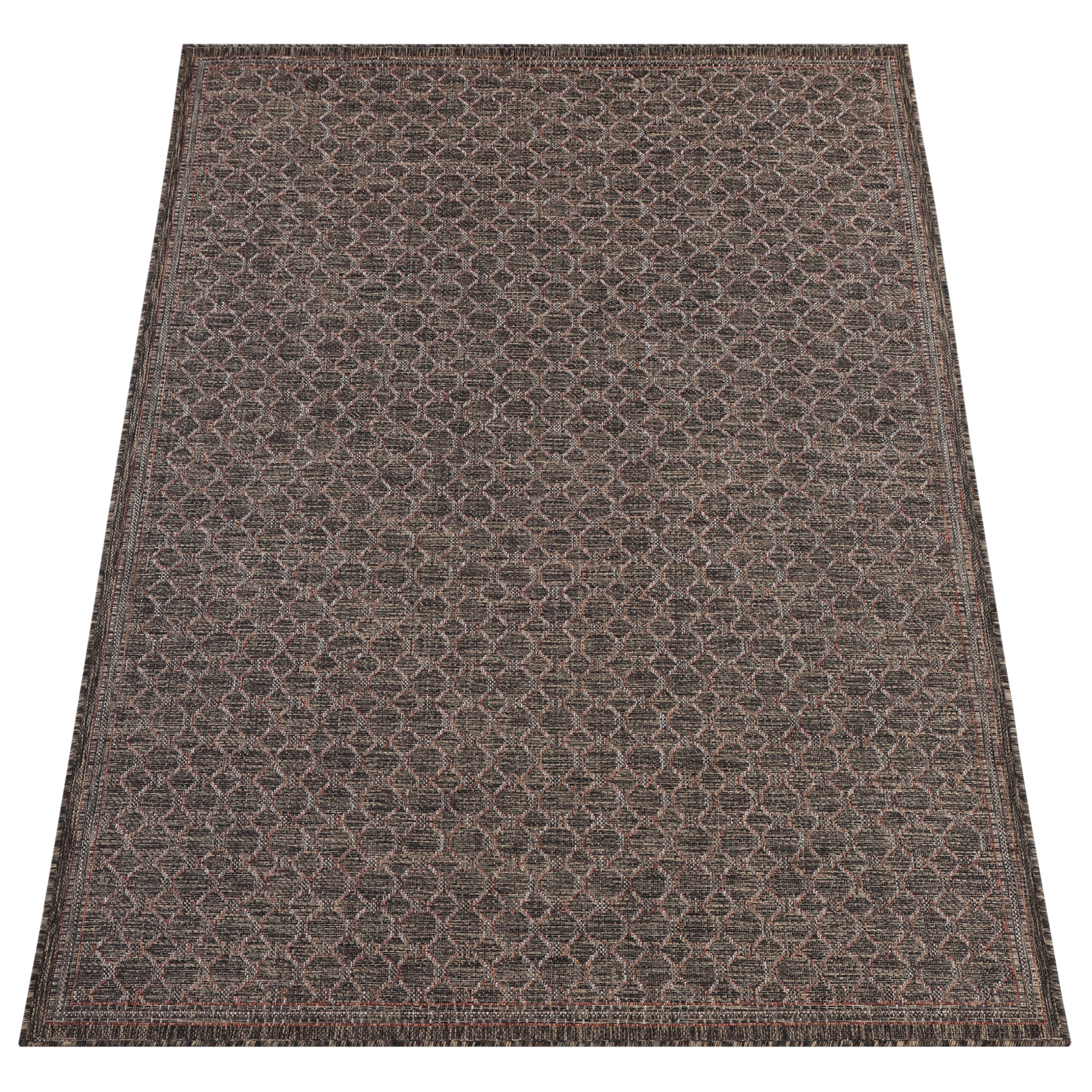 Teppich Outdoor Melissa Dunkelbraun Rauten
