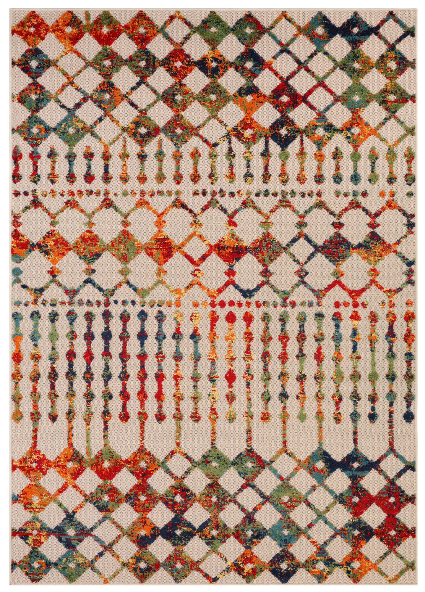 Teppich Outdoor Patio Mehrfarbig Geometrisch