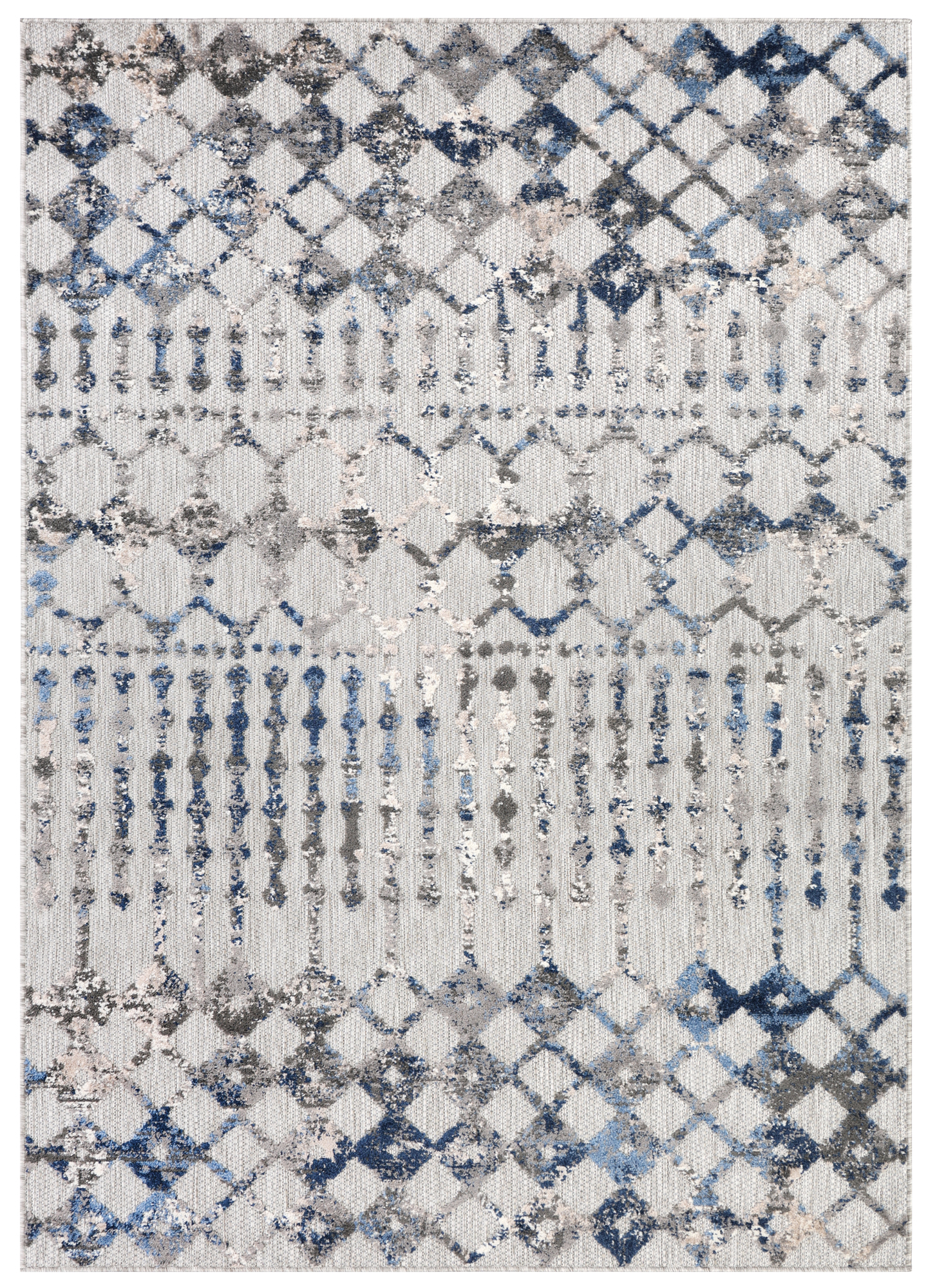 Teppich Outdoor Patio Grau Geometrisch