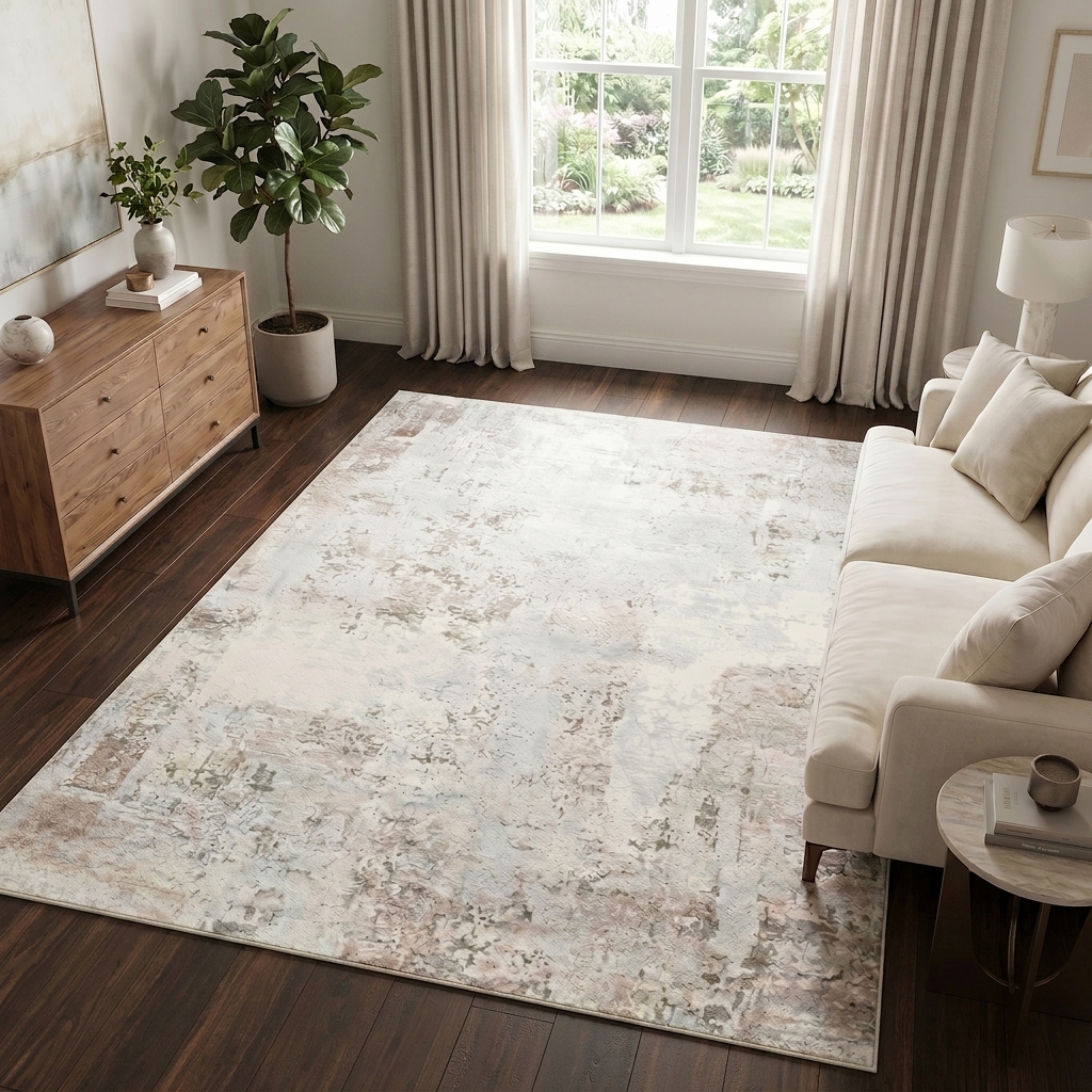 Teppich Venezia Modern Abstrakt Beige Braun Rutschfest