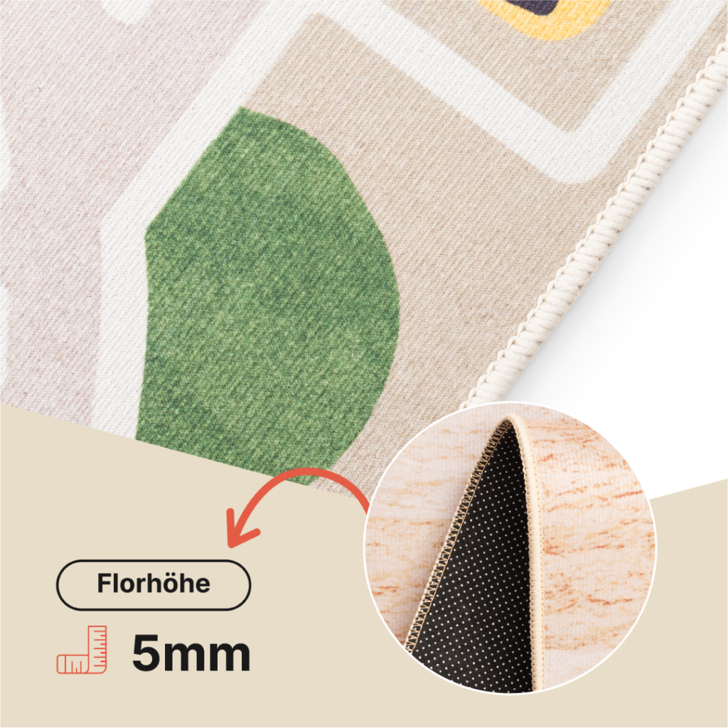 Kinderteppich Joy Beige Stadt Rutschfest