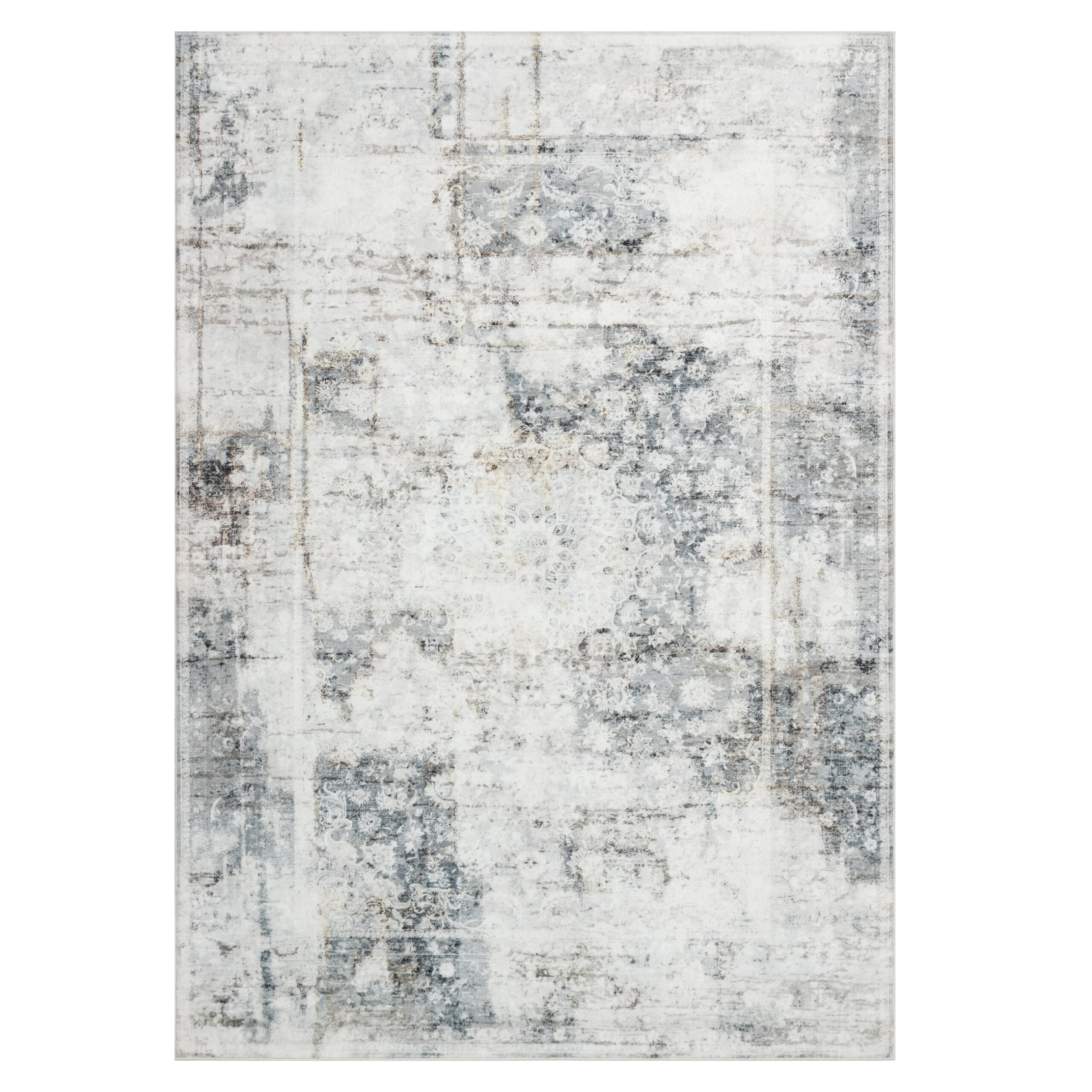 Teppich Venezia Abstraktes Muster Grau Blau Beige Rutschfest