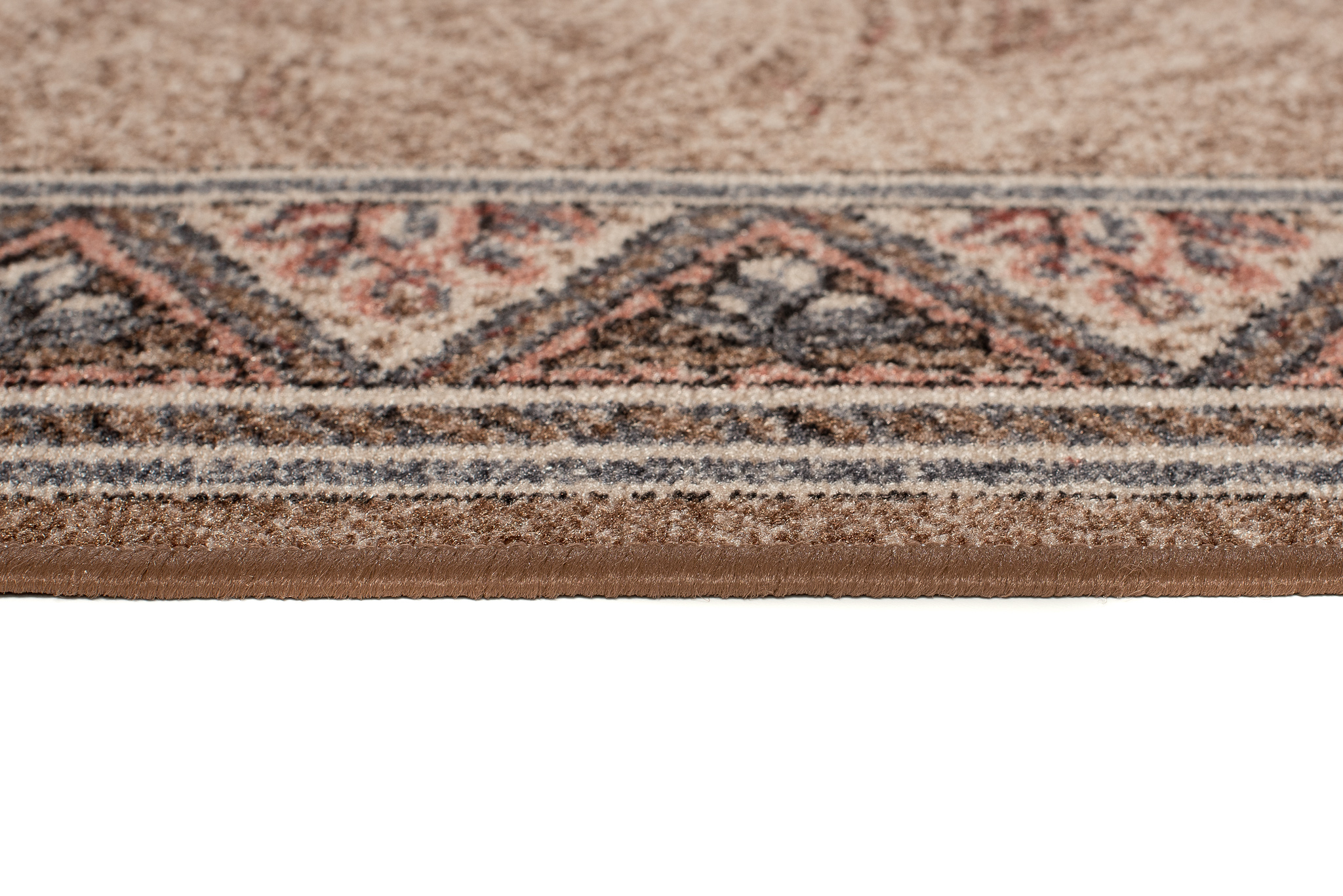 Teppichläufer Rutschfest Braun Beige Geometrisch Meterware